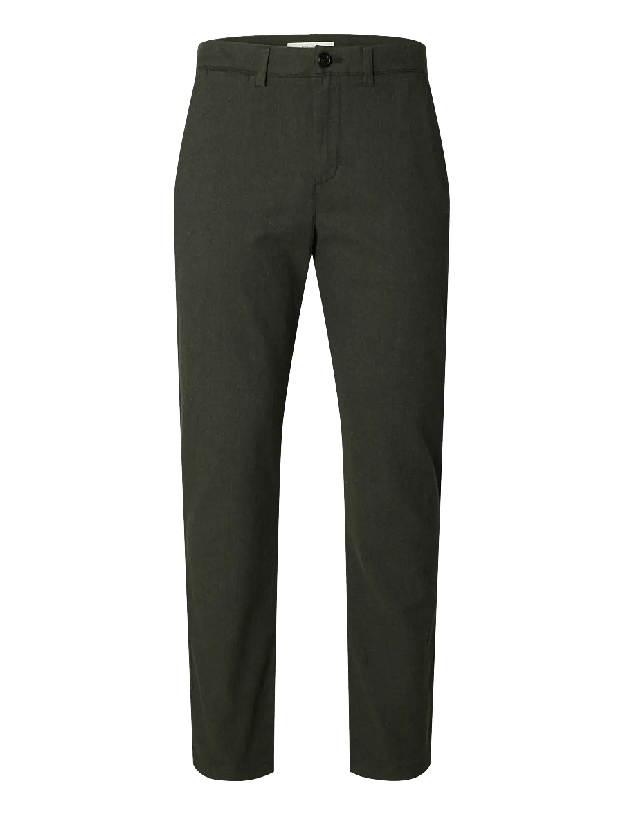 Selected - SLM175-SLIM MILES BRUSHED PANT NOOS - casual bukser - forest night - 1
