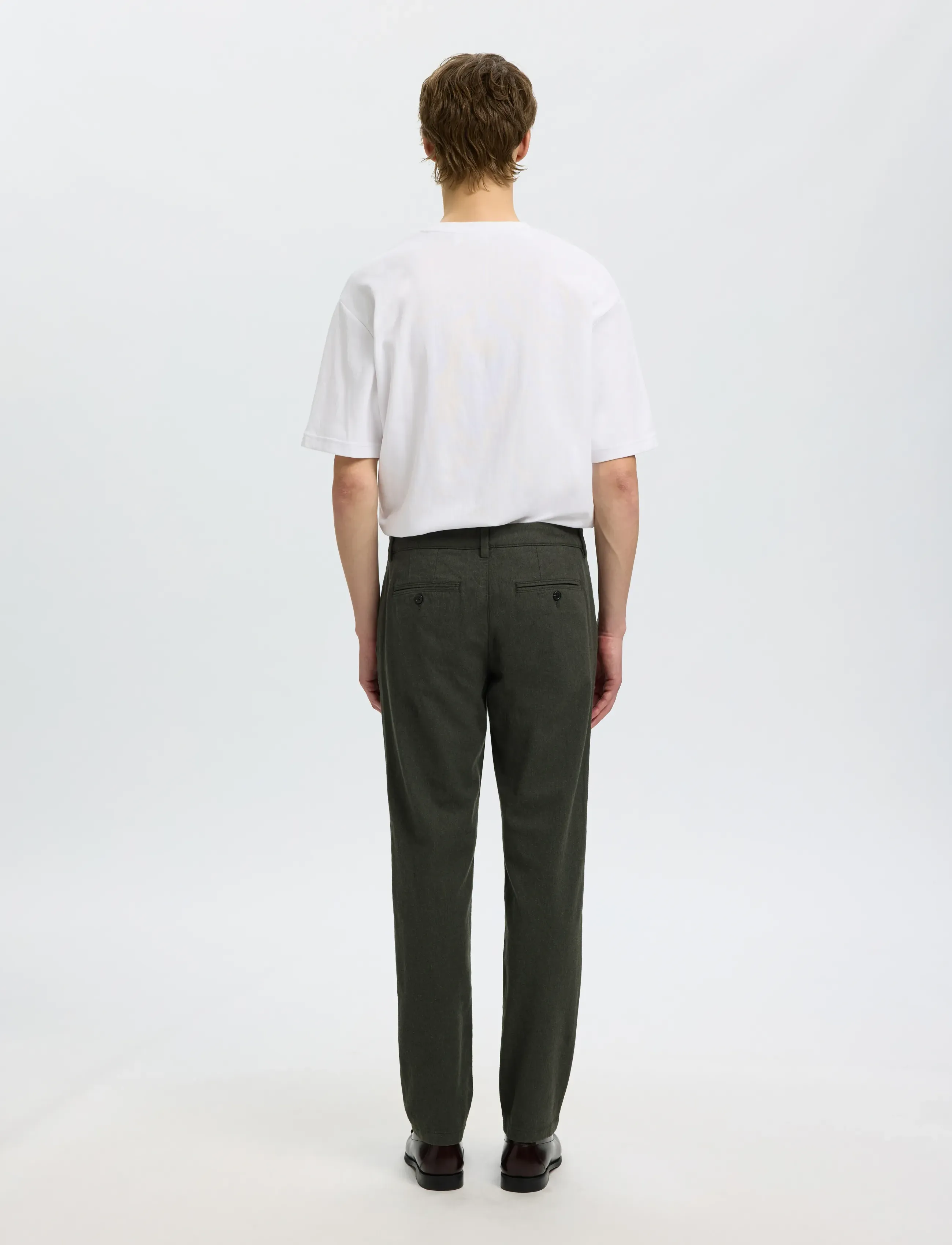 Selected - SLM175-SLIM MILES BRUSHED PANT NOOS - casual bukser - forest night - 2