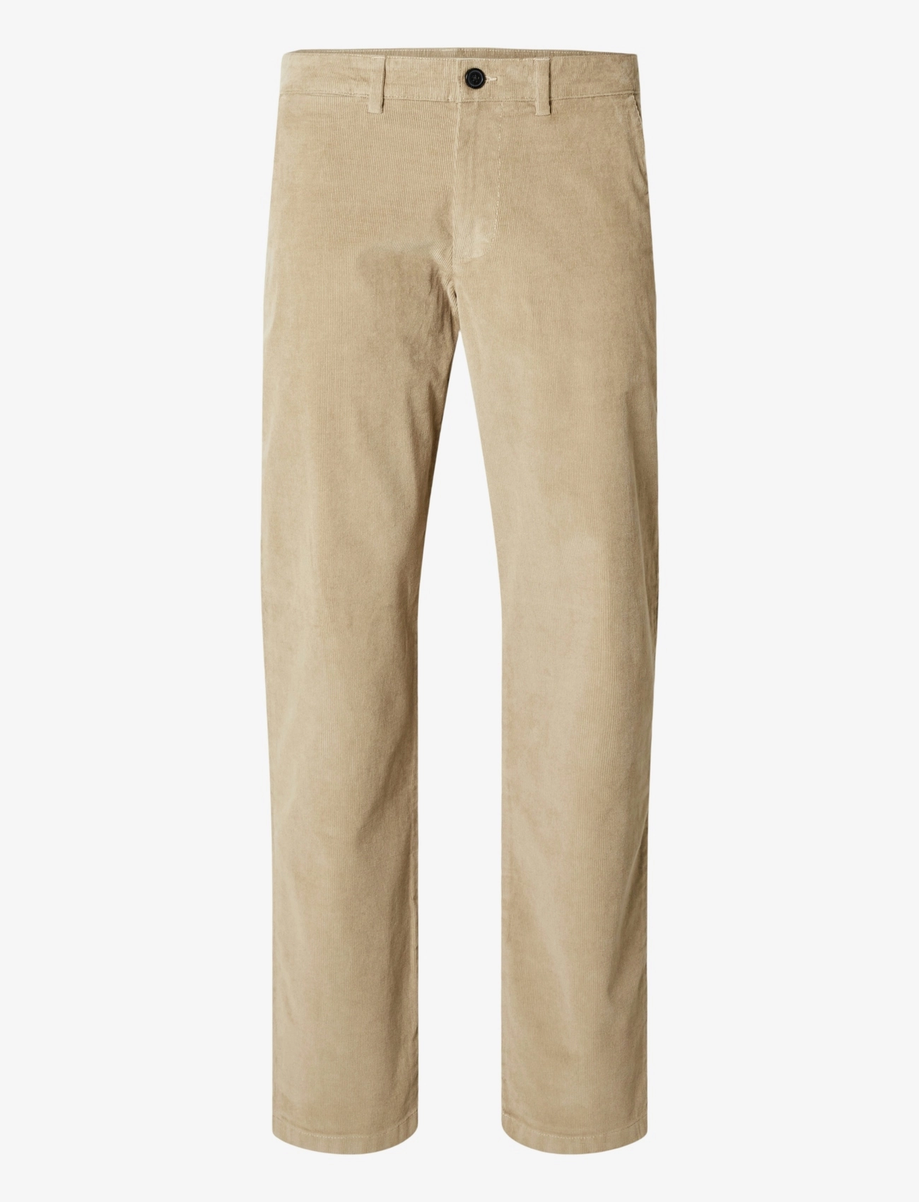Selected - SLM196-STRAIGHT MILES CORD PANT NOOS - chinos - chinchilla - 1