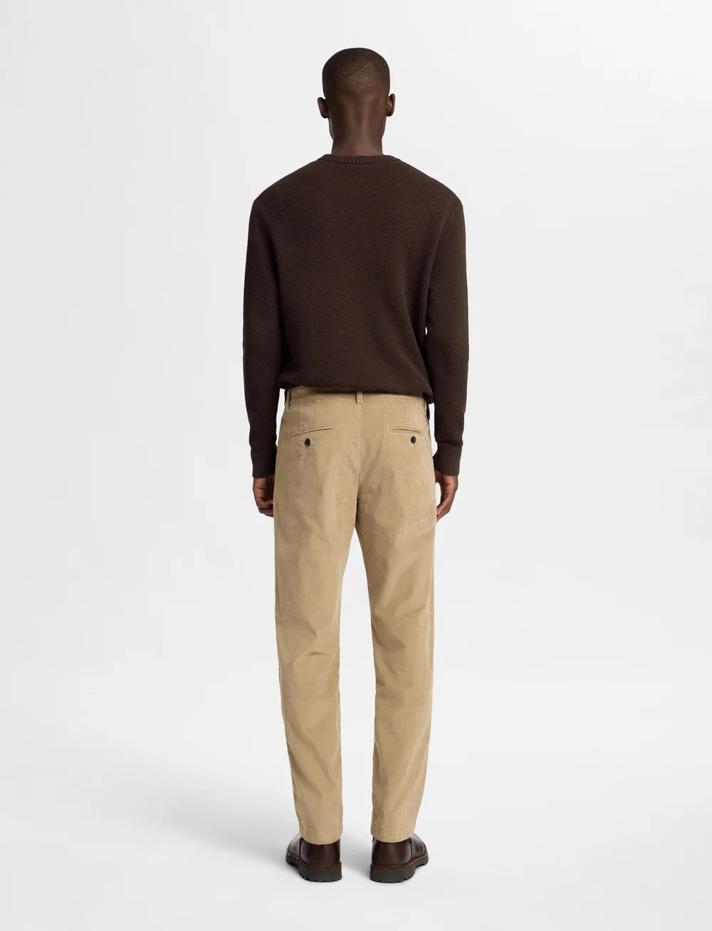 Selected - SLH196-STRAIGHT MILES CORD PANT W NOOS - chinos - chinchilla - 2
