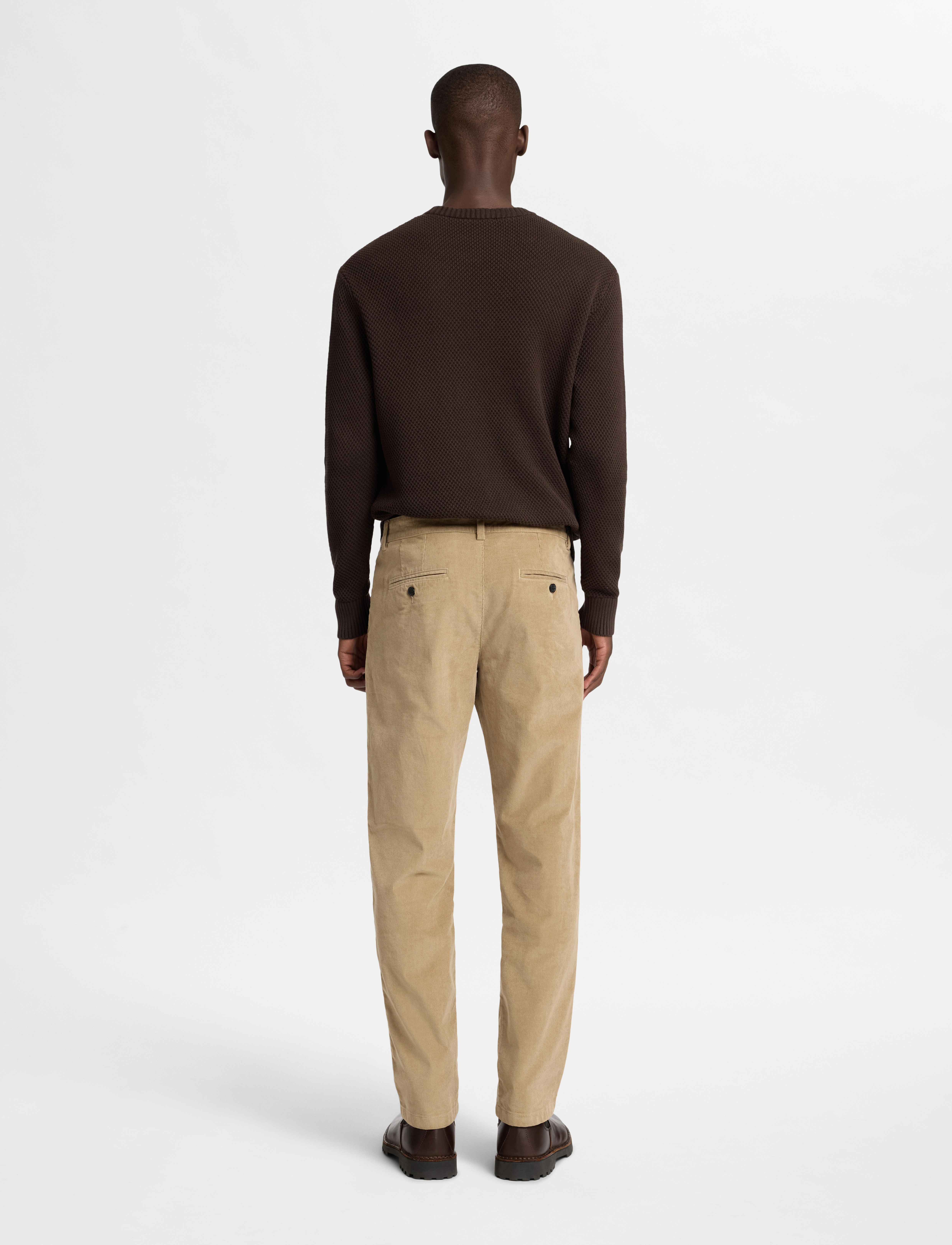 Selected - SLM196-STRAIGHT MILES CORD PANT NOOS - chinos - chinchilla - 2