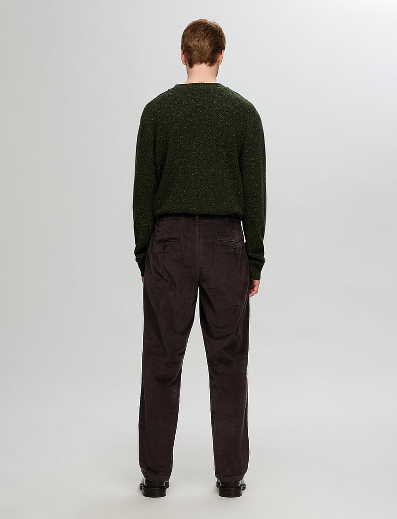 Selected - SLH196-STRAIGHT MILES CORD PANT W NOOS - chino püksid - chocolate torte - 2