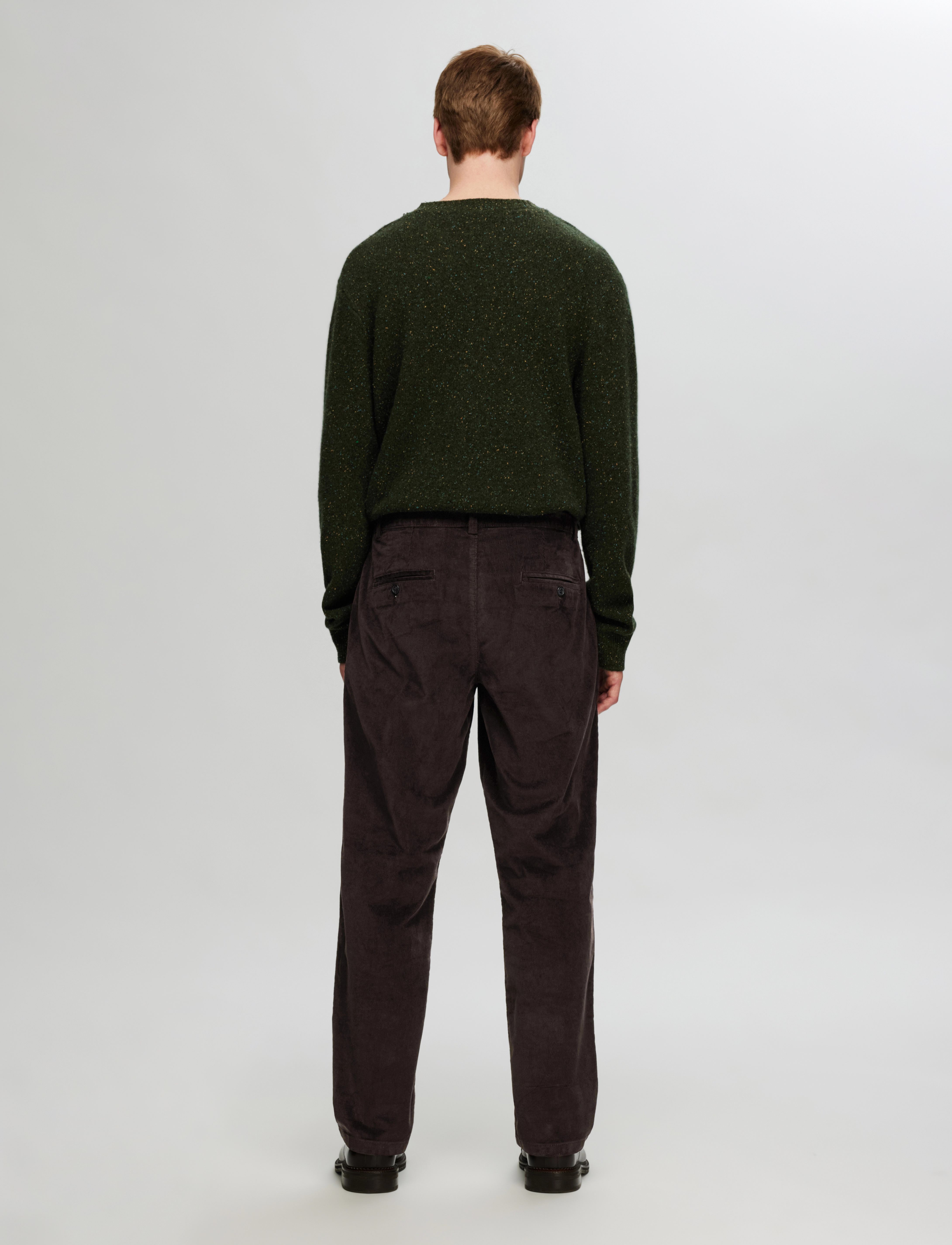 Selected - SLM196-STRAIGHT MILES CORD PANT NOOS - chinos - chocolate torte - 2