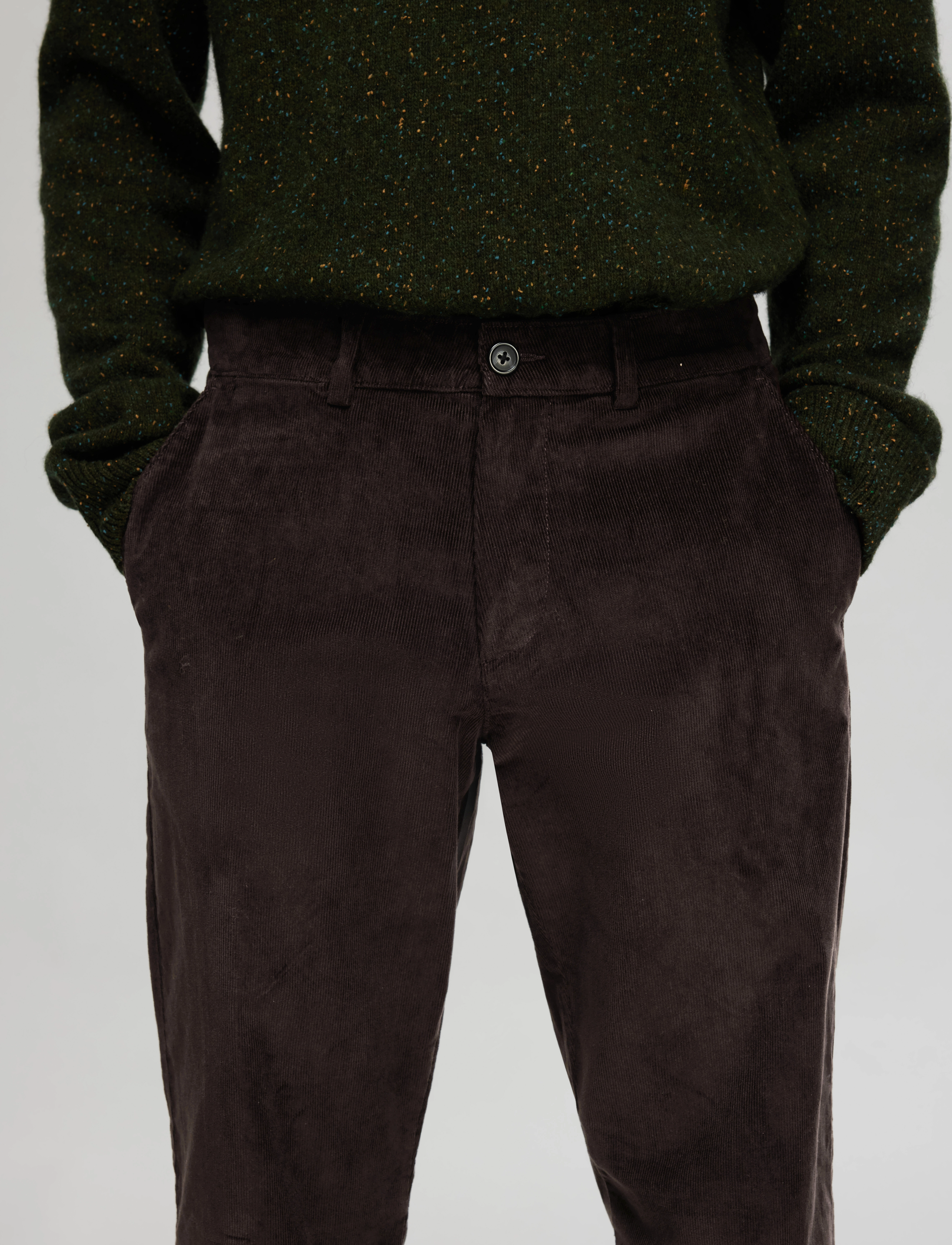 Selected - SLM196-STRAIGHT MILES CORD PANT NOOS - chinos - chocolate torte - 3