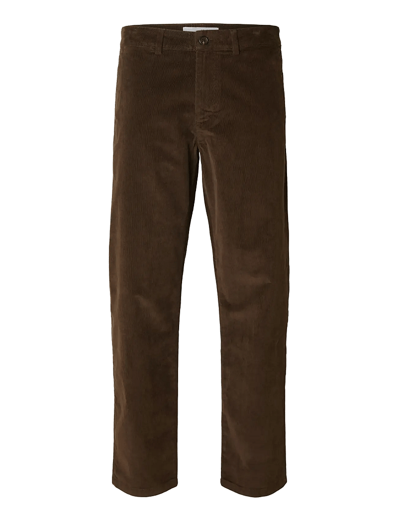 Selected - SLH196-STRAIGHT MILES CORD PANT W NOOS - chinos - demitasse - 1