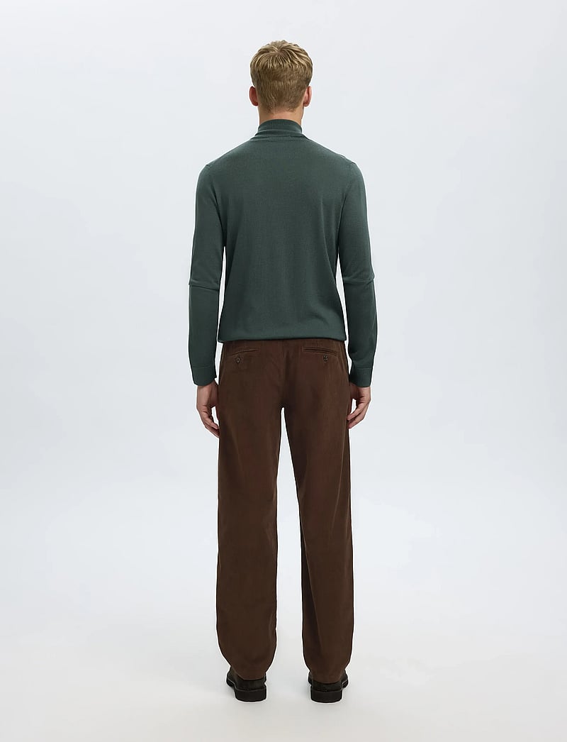 Selected - SLH196-STRAIGHT MILES CORD PANT W NOOS - chinos - demitasse - 2