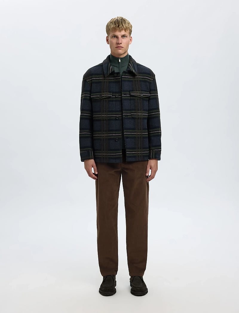 Selected - SLH196-STRAIGHT MILES CORD PANT W NOOS - chinos - demitasse - 3