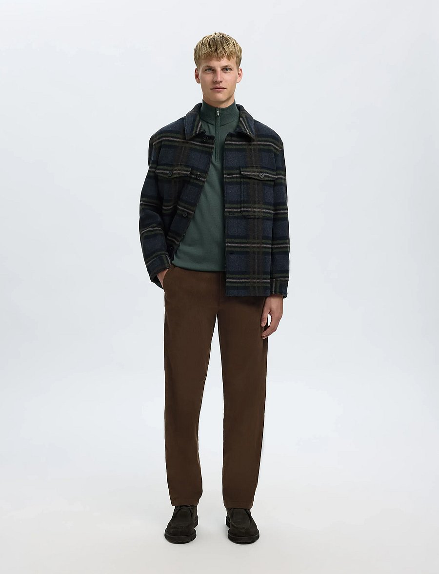 Selected - SLM196-STRAIGHT MILES CORD PANT NOOS - chinos - demitasse - 5
