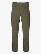 SLH196-STRAIGHT MILES CORD PANTS W NOOS - FOREST NIGHT