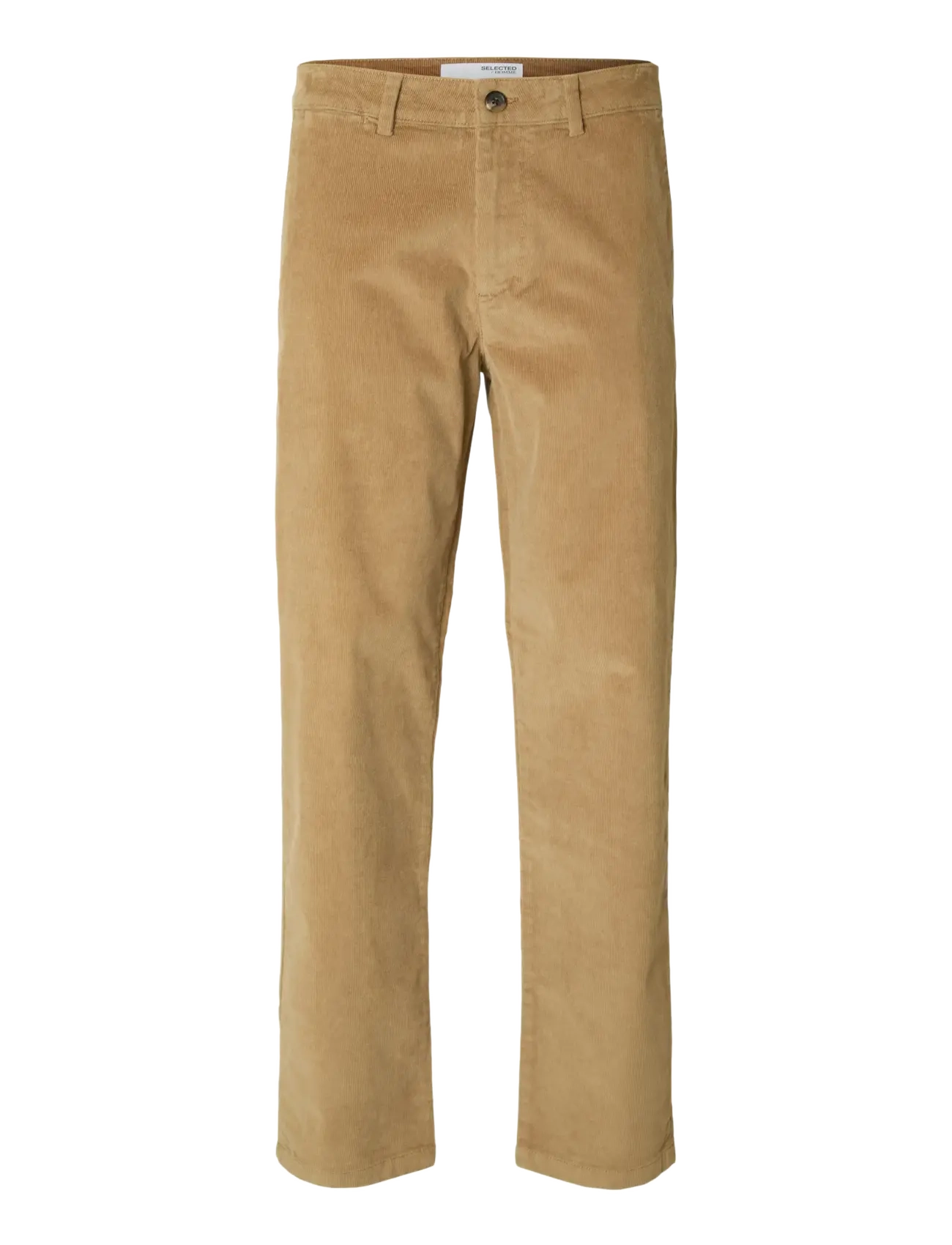 Selected SLH196-STRAIGHT MILES CORD PANT W NOOS - Chinos - KELP / beige