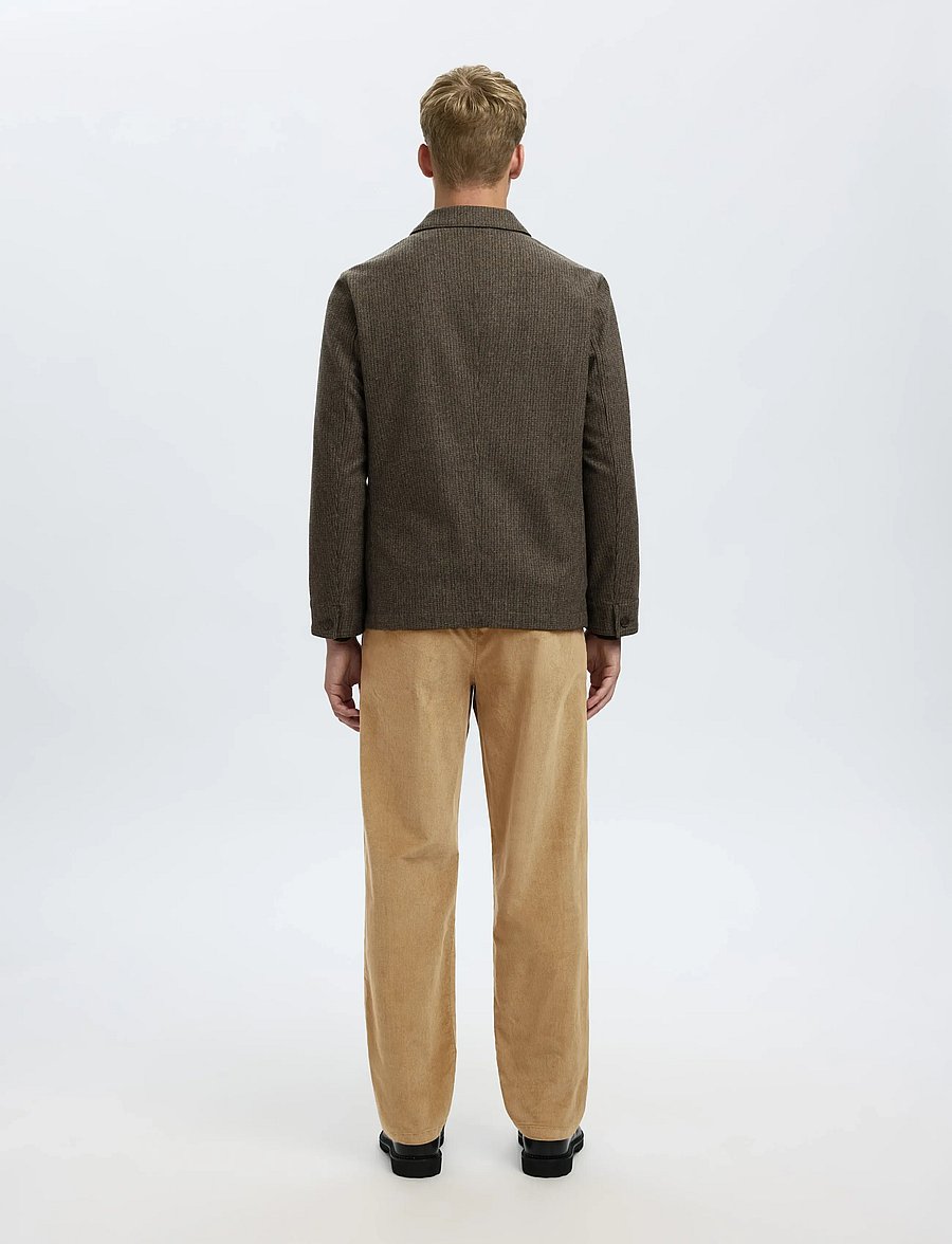 Selected - SLM196-STRAIGHT MILES CORD PANT NOOS - chinos - kelp - 2
