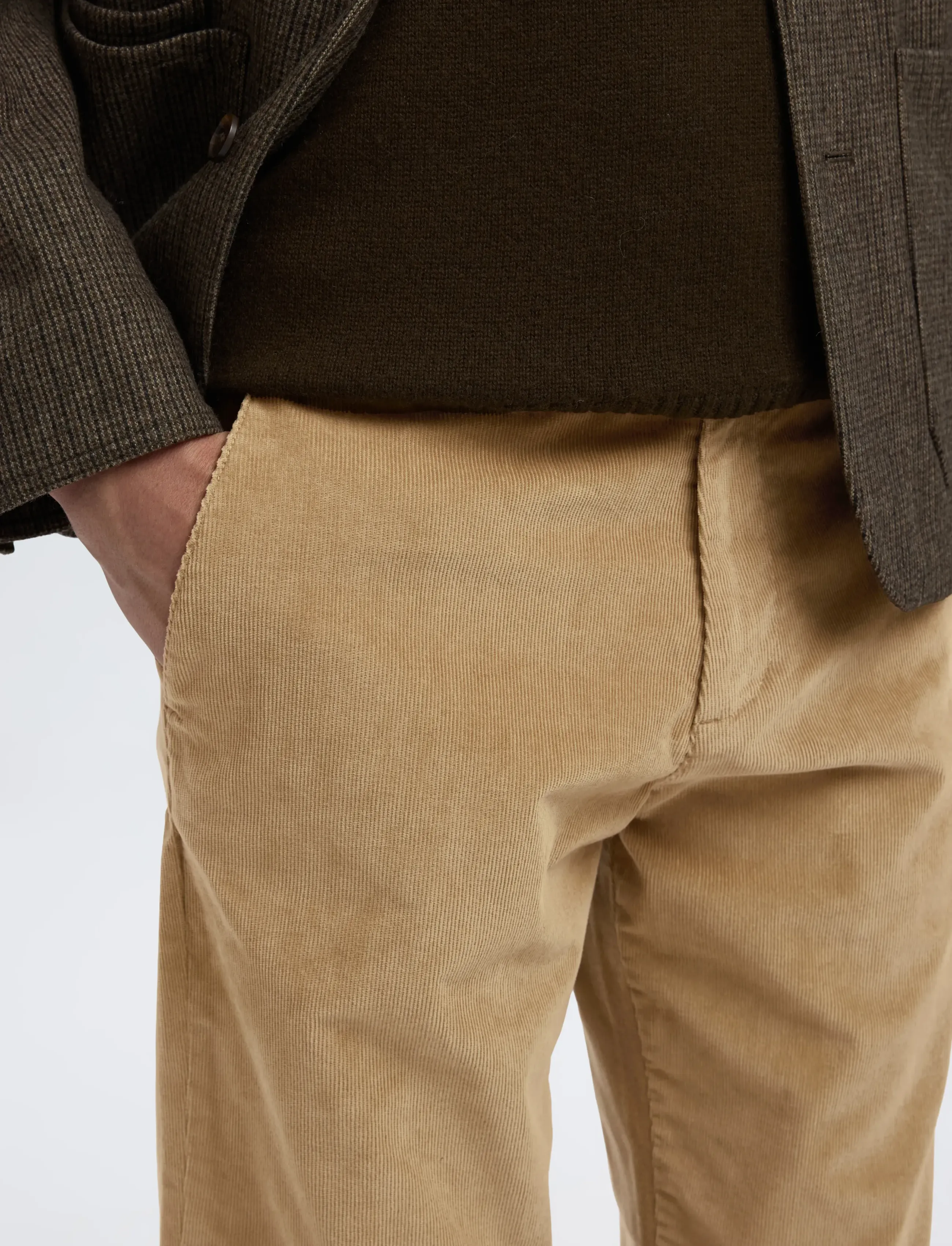 Selected - SLM196-STRAIGHT MILES CORD PANT NOOS - chinos - kelp - 3
