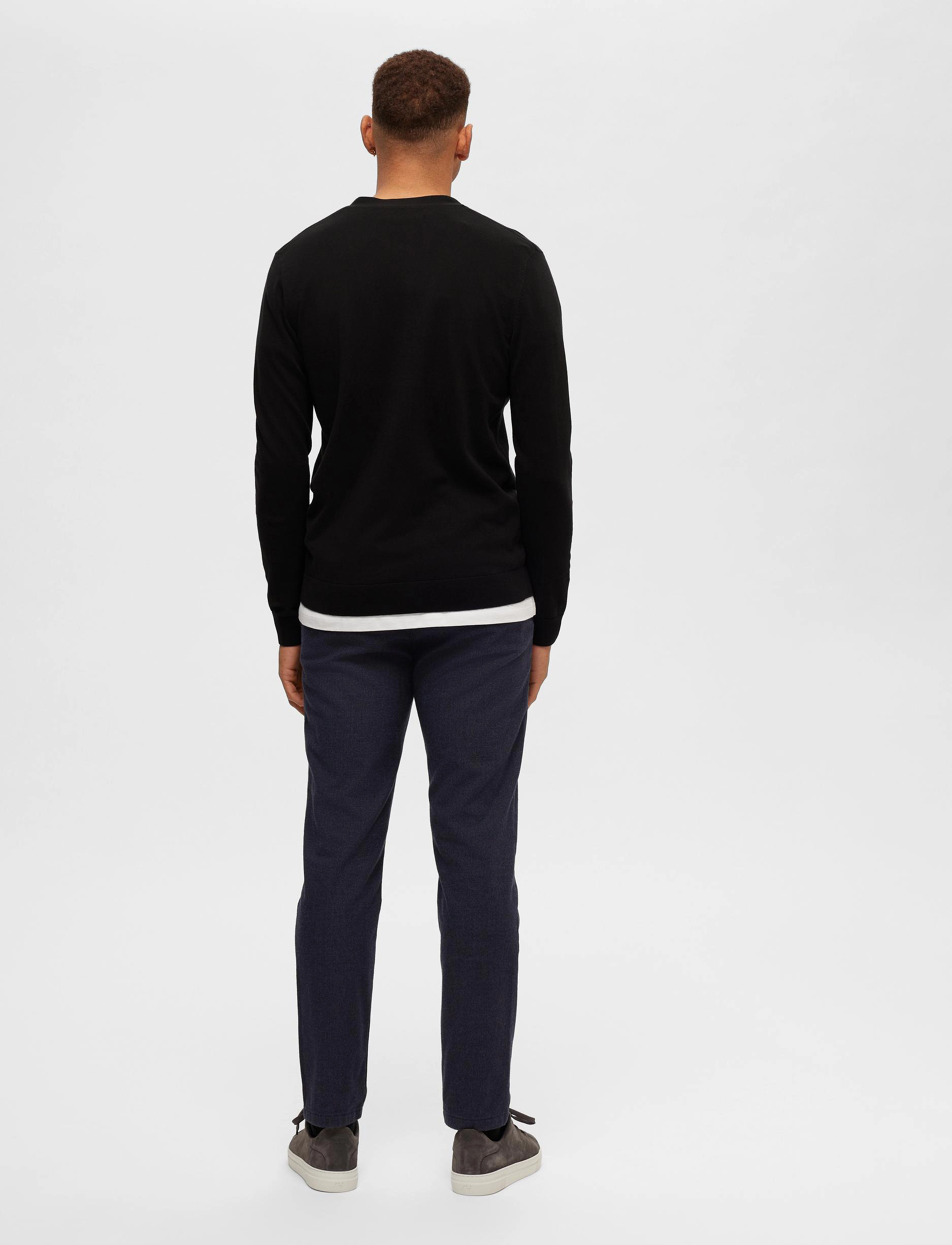 Selected Homme - SLHBERG LS KNIT V-NECK CARDIGAN B NOOS - black - 3