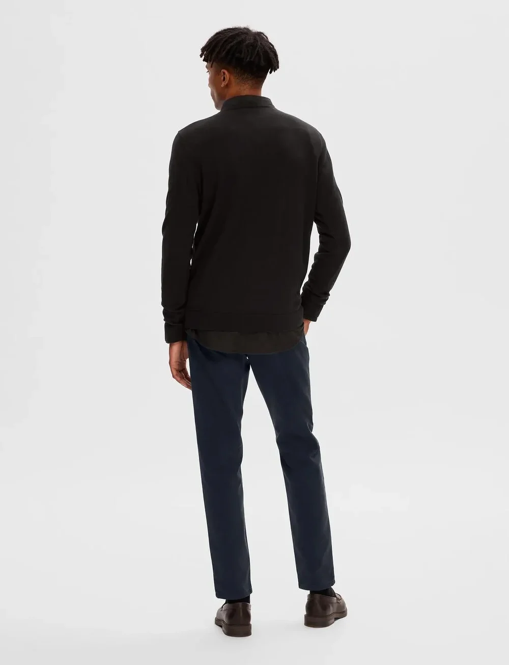 Selected - SLHBERG LS KNIT V-NECK NOOS - v-hals - black - 3