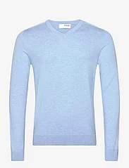 Selected Homme - SLHBERG LS KNIT V-NECK NOOS - knitted v-necks - cashmere blue - 0