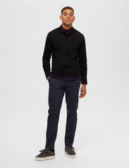 Selected Homme - SLHTOWN MERINO COOLMAX KNIT POLO NOOS - geweven polo's - black - 5