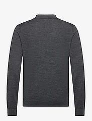 Selected Homme - SLHTOWN MERINO COOLMAX KNIT POLO NOOS - trikotažiniai polo marškinėliai - medium grey melange - 1