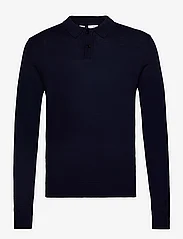 Selected Homme - SLHTOWN MERINO COOLMAX KNIT POLO NOOS - trikotažiniai polo marškinėliai - navy blazer - 0