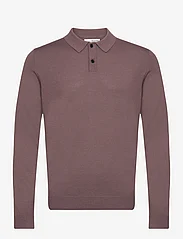 Selected Homme - SLHTOWN MERINO COOLMAX KNIT POLO NOOS - geweven polo's - peppercorn - 0