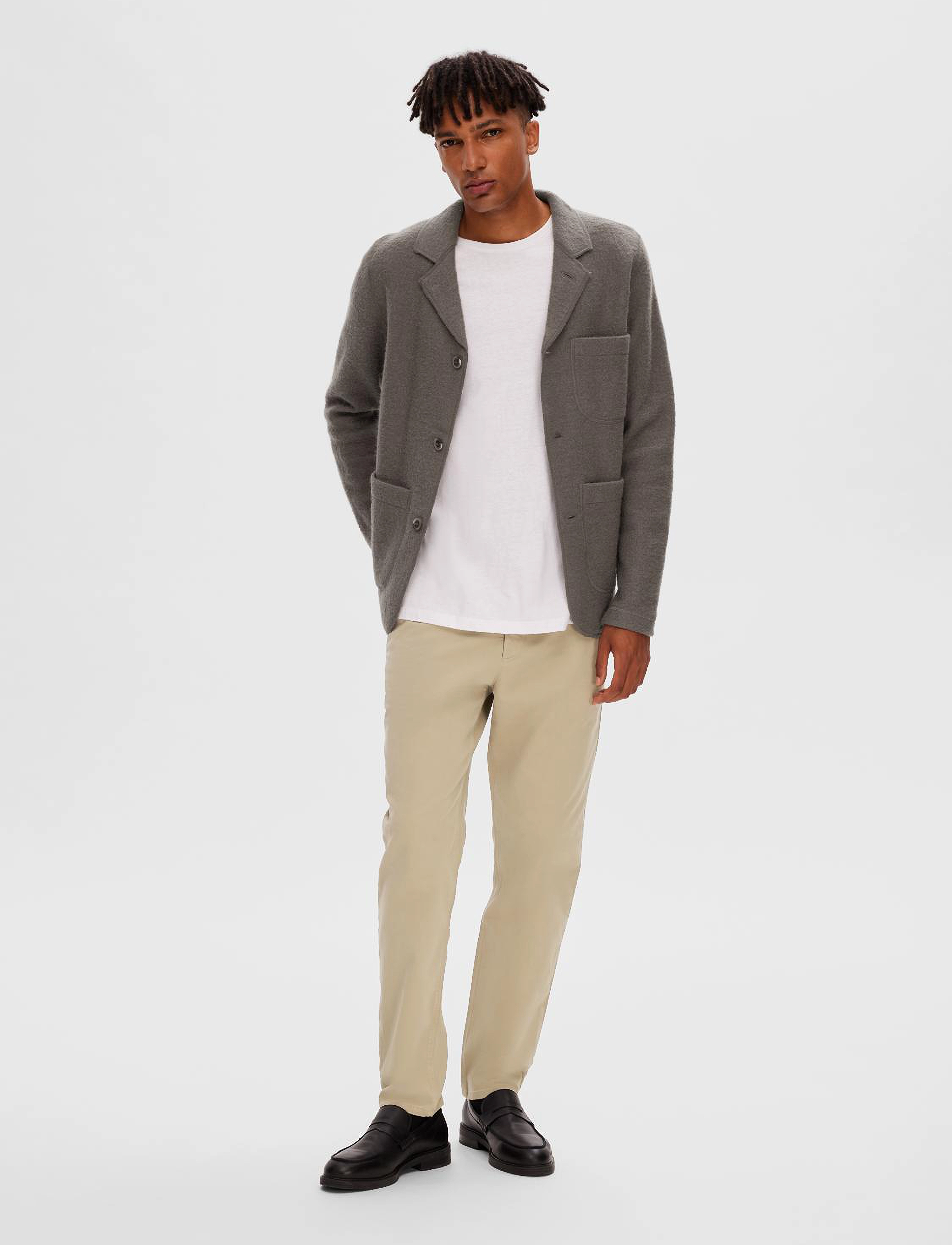 Selected Homme - SLHNEALY KNIT BLAZER W NOOS - morel - 3