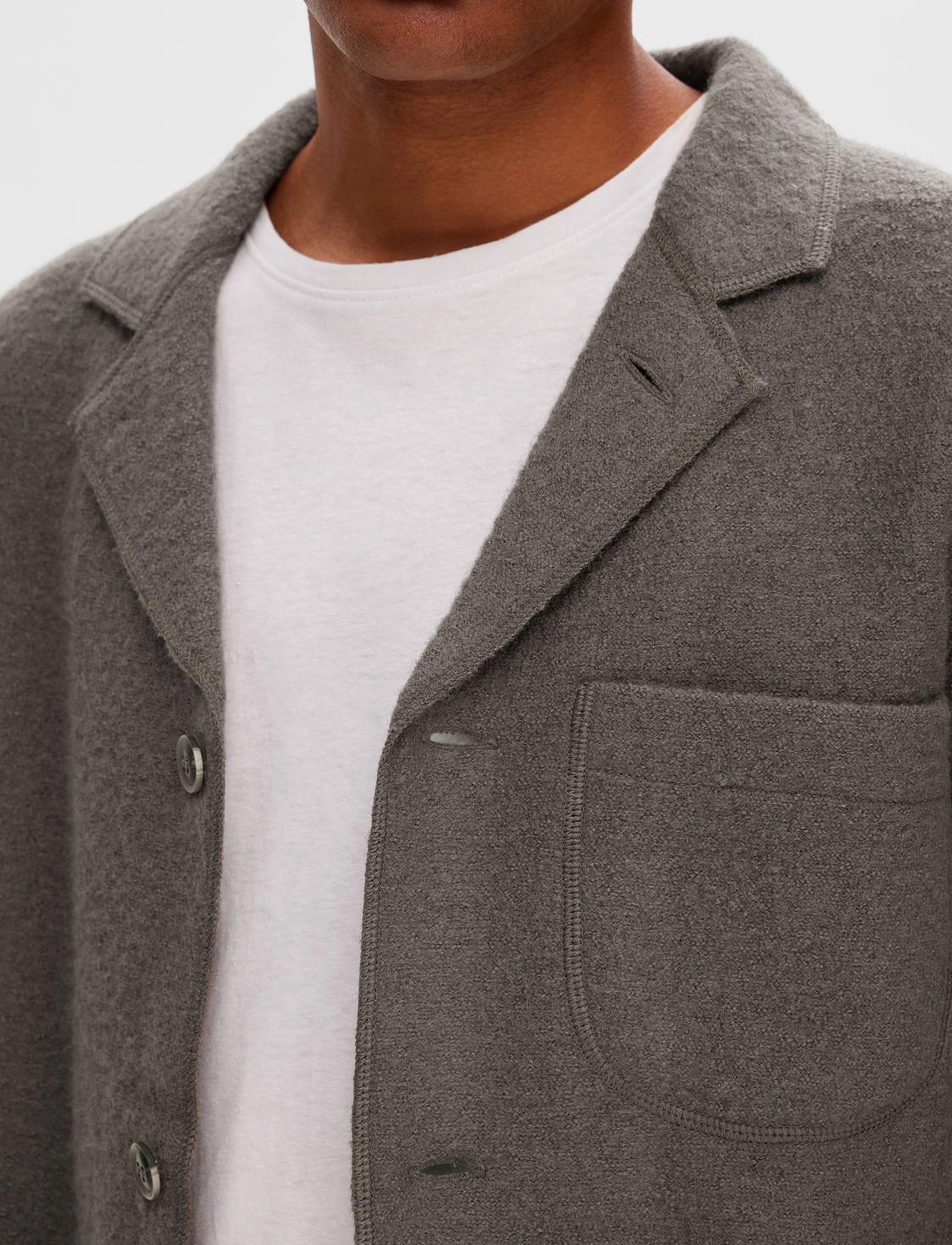 Selected Homme - SLHNEALY KNIT BLAZER W NOOS - morel - 5