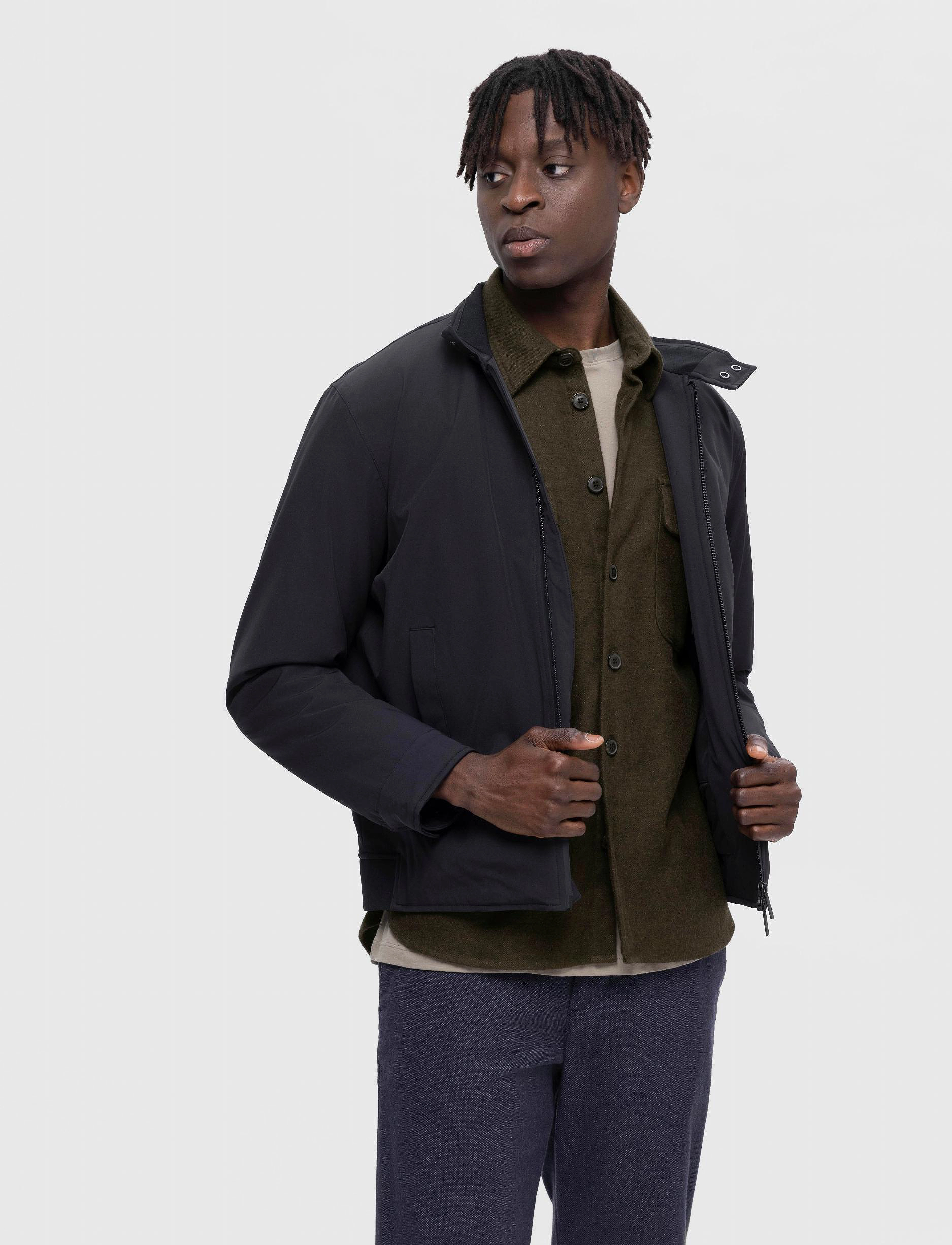 Selected Homme - SLHLOOSEMASON-TWILL OVERSHIRT LS NOOS - forest night - 5