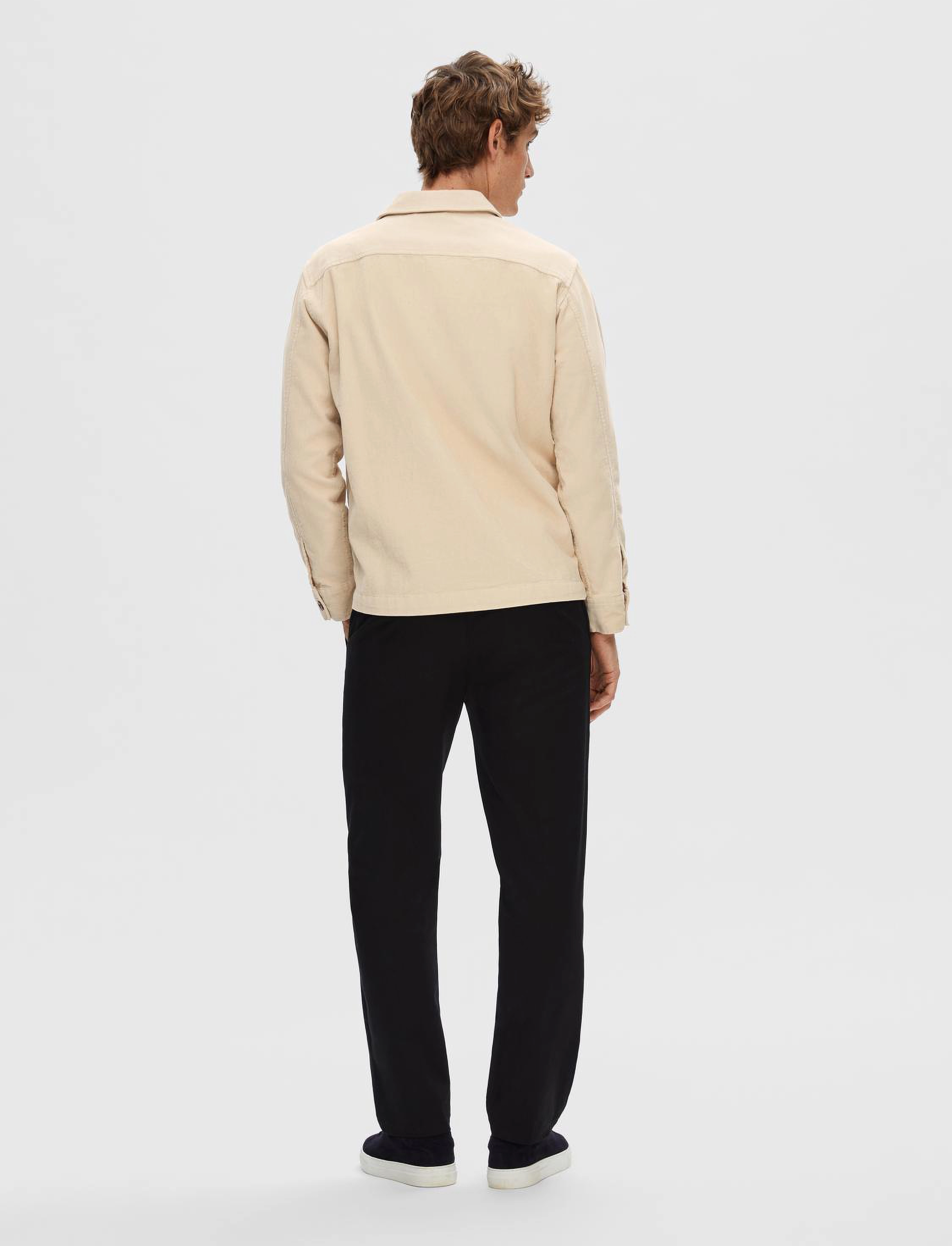 Selected - SLHLOOSETONY-CORD OVERSHIRT NOOS - oatmeal - 2