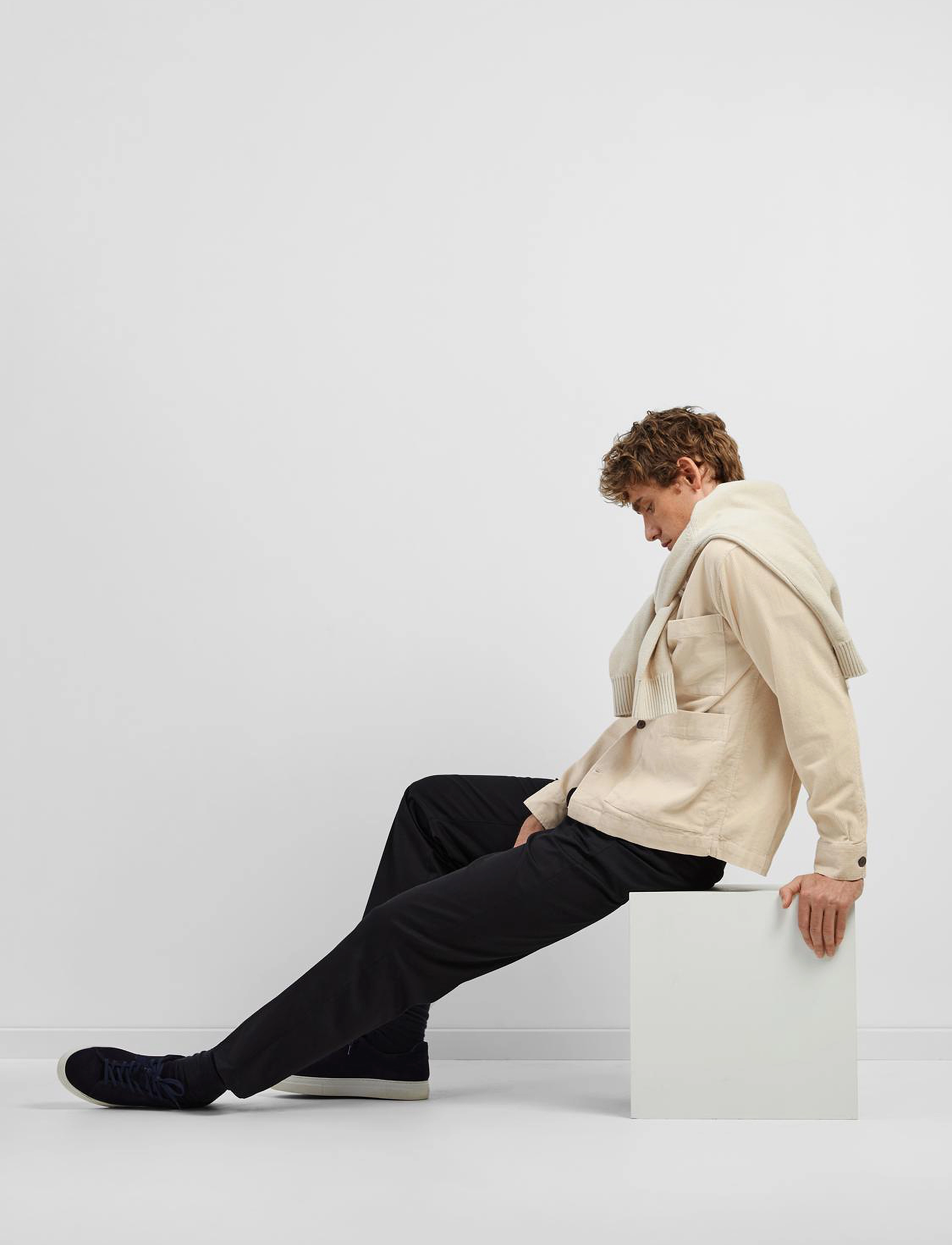 Selected - SLHLOOSETONY-CORD OVERSHIRT NOOS - oatmeal - 3