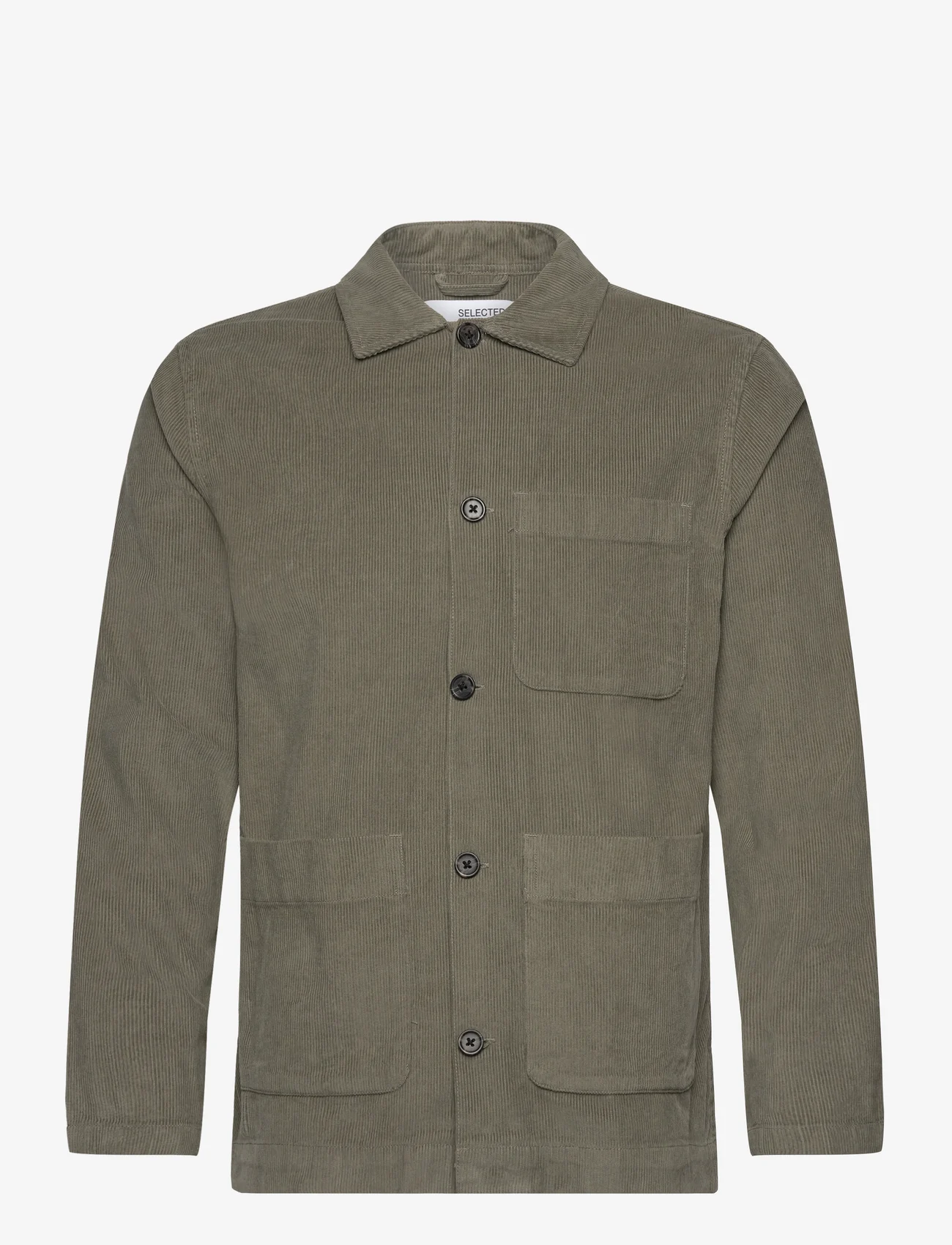 Selected Homme - SLHLOOSETONY-CORD OVERSHIRT NOOS - mehed - vetiver - 0