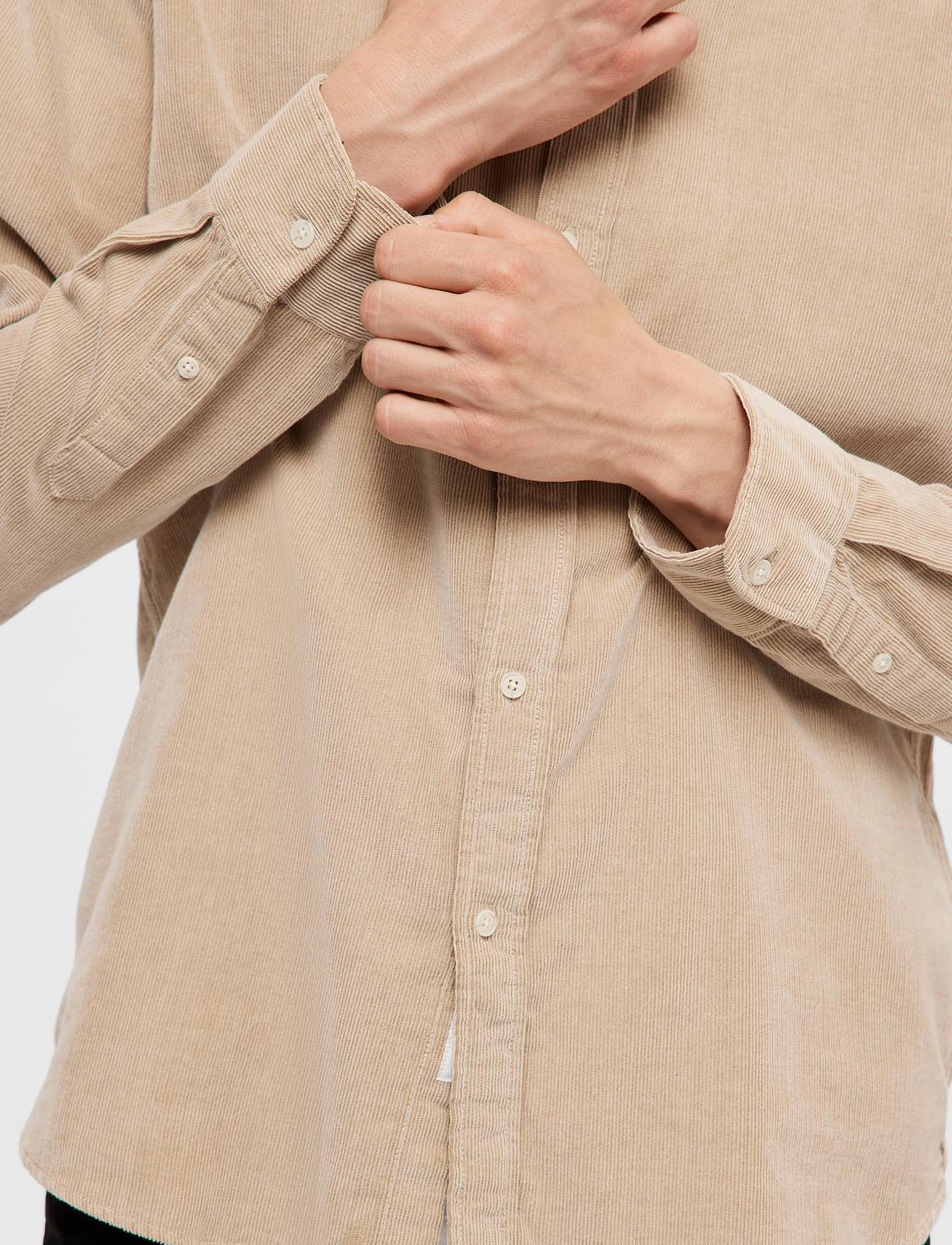 Selected - SLHREGOWEN-CORD SHIRT LS NOOS - breen - 4