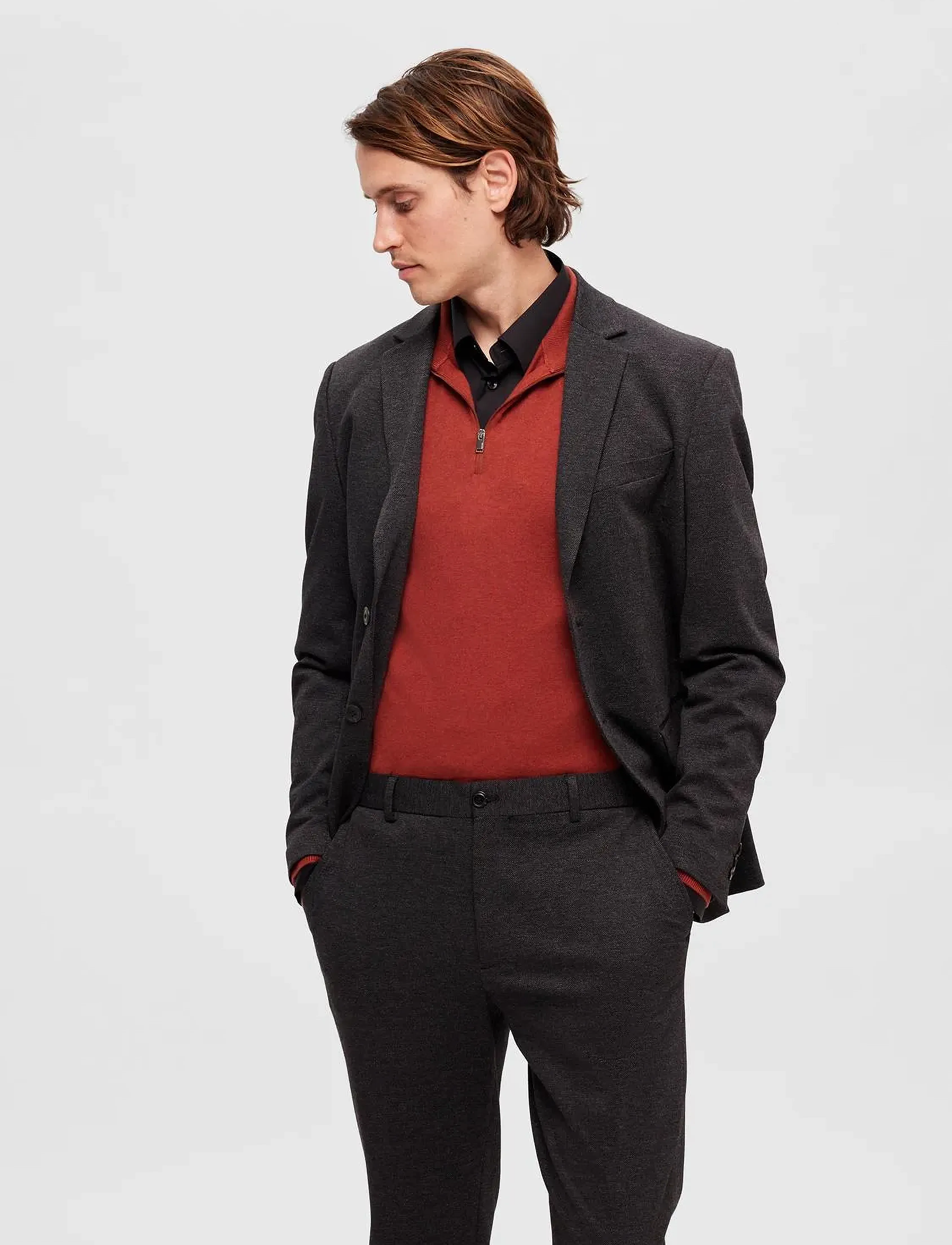 Selected - SLHSLIMTRAVEL SHIRT B NOOS - casual hemden - black - 5