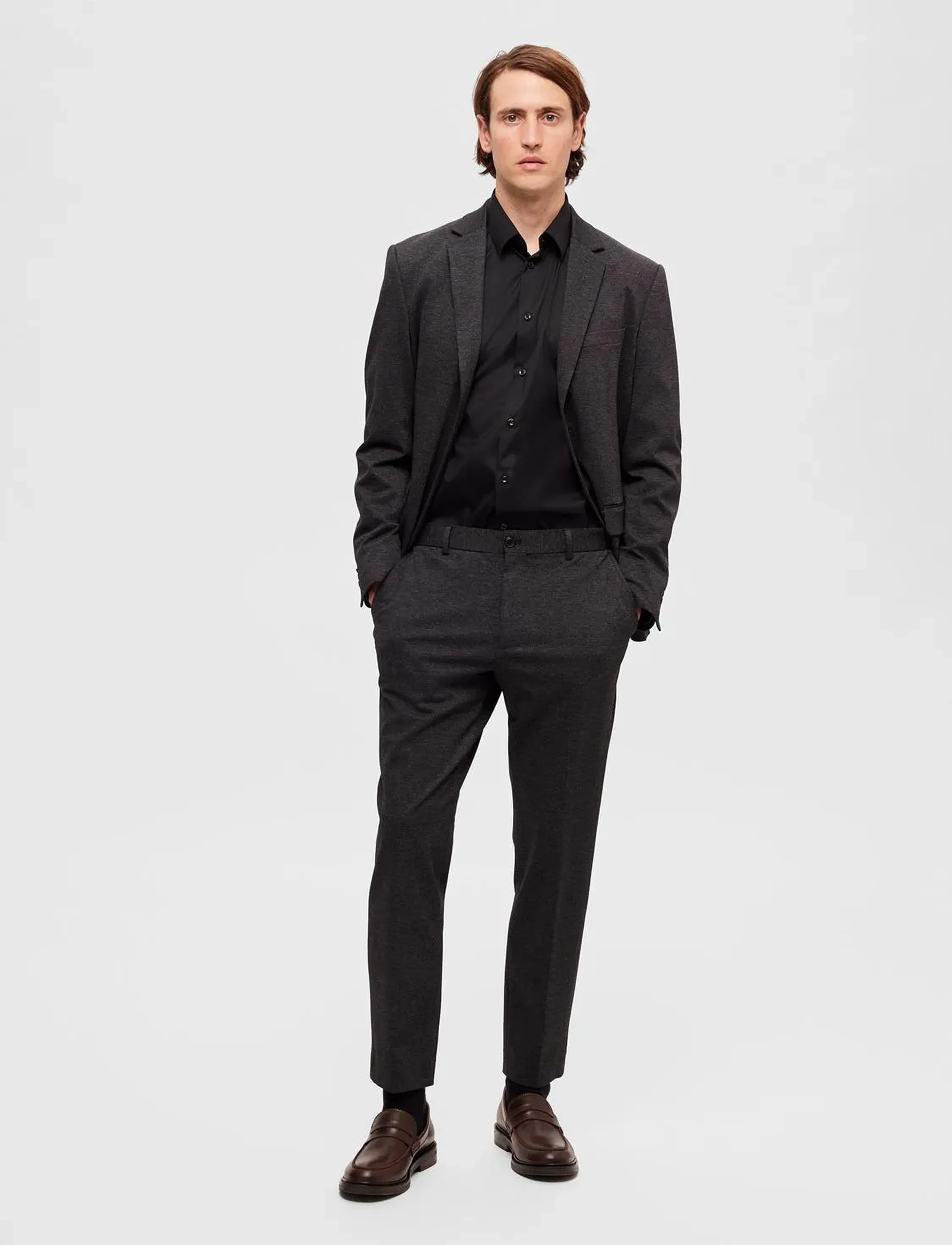 SELECTED Slhslimtravel Shirt B Noos kostymskjortor herr – bild 5