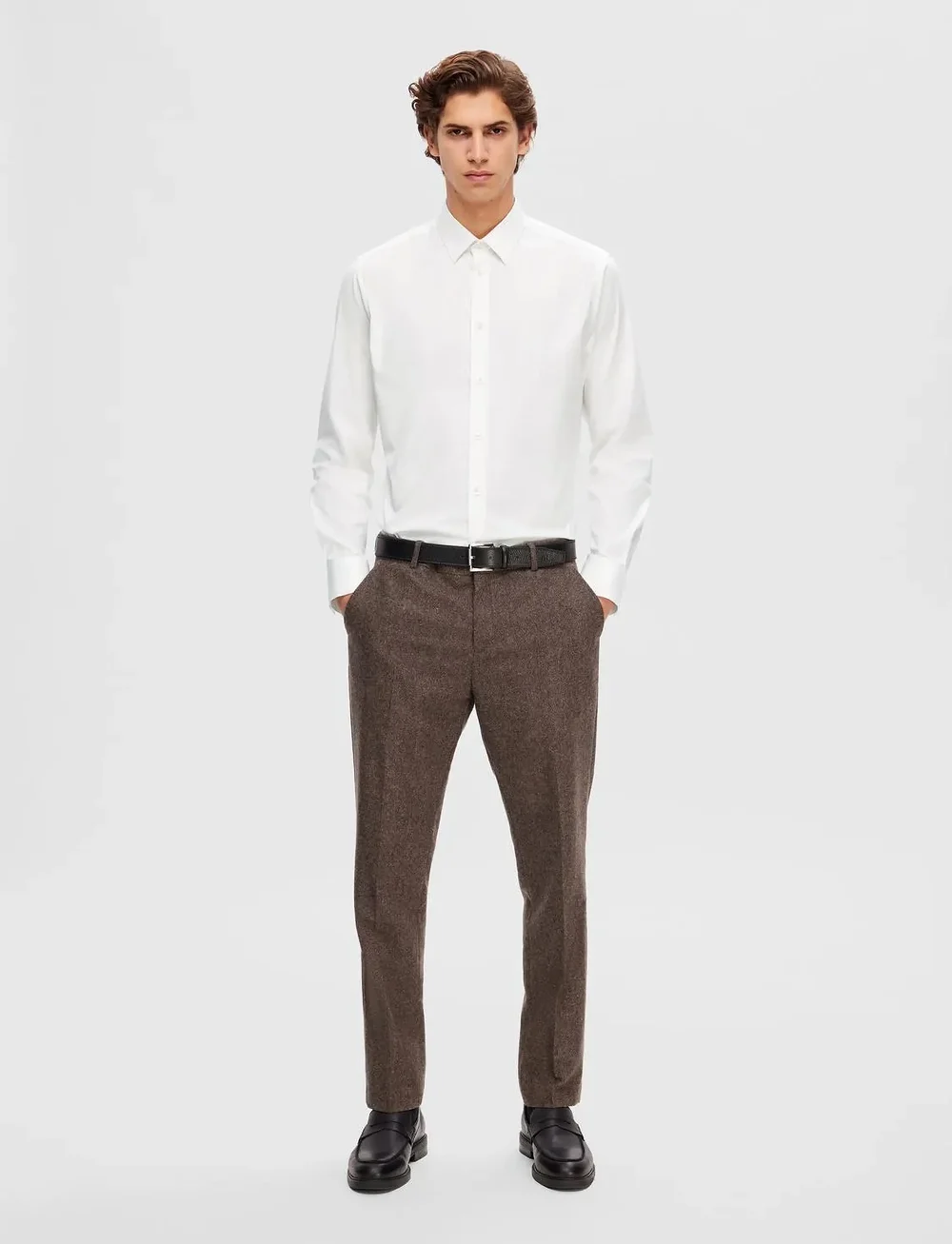 Selected - SLHSLIMTRAVEL SHIRT B NOOS - casual shirts - bright white - 4