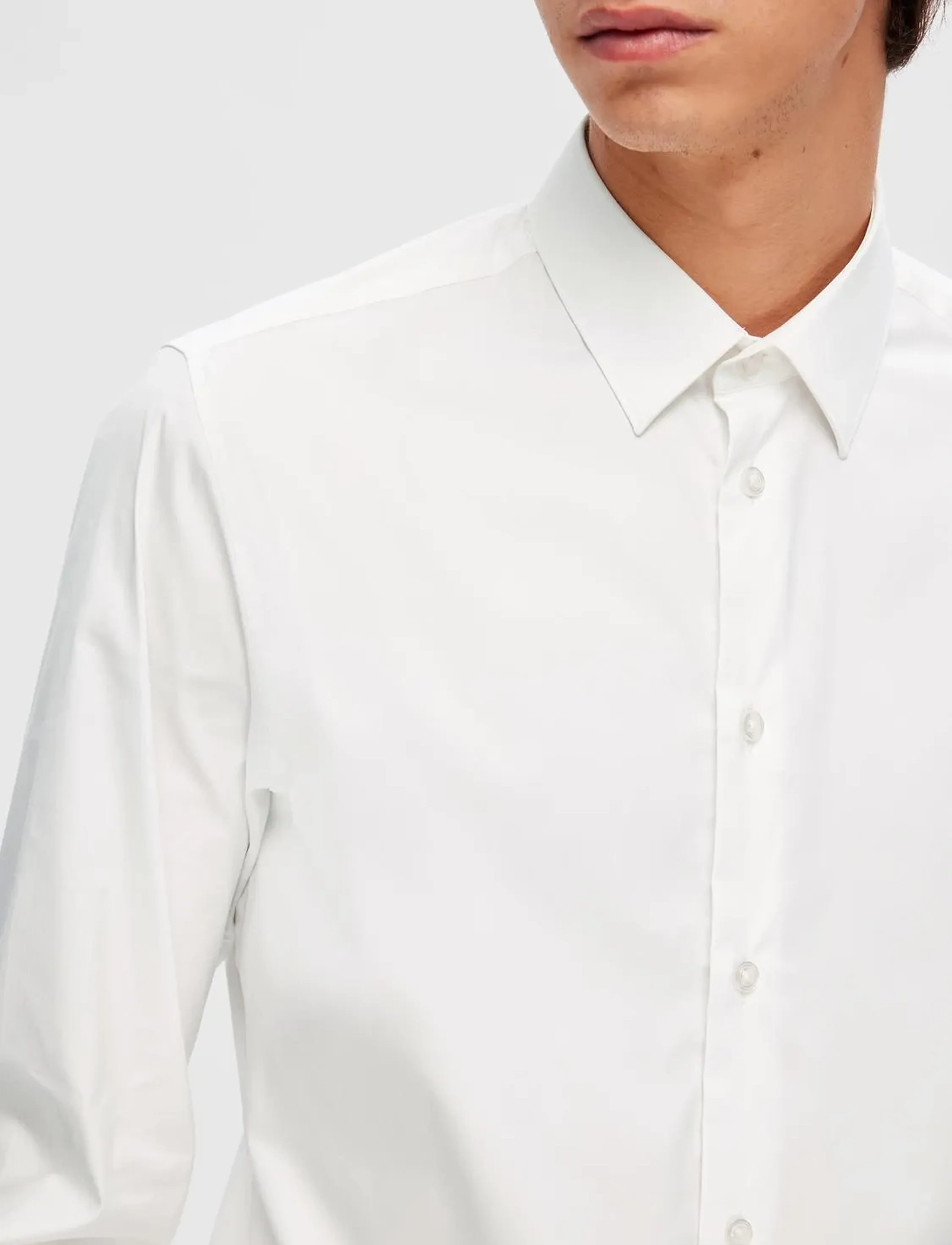 Selected - SLHSLIMTRAVEL SHIRT B NOOS - casual skjorter - bright white - 5