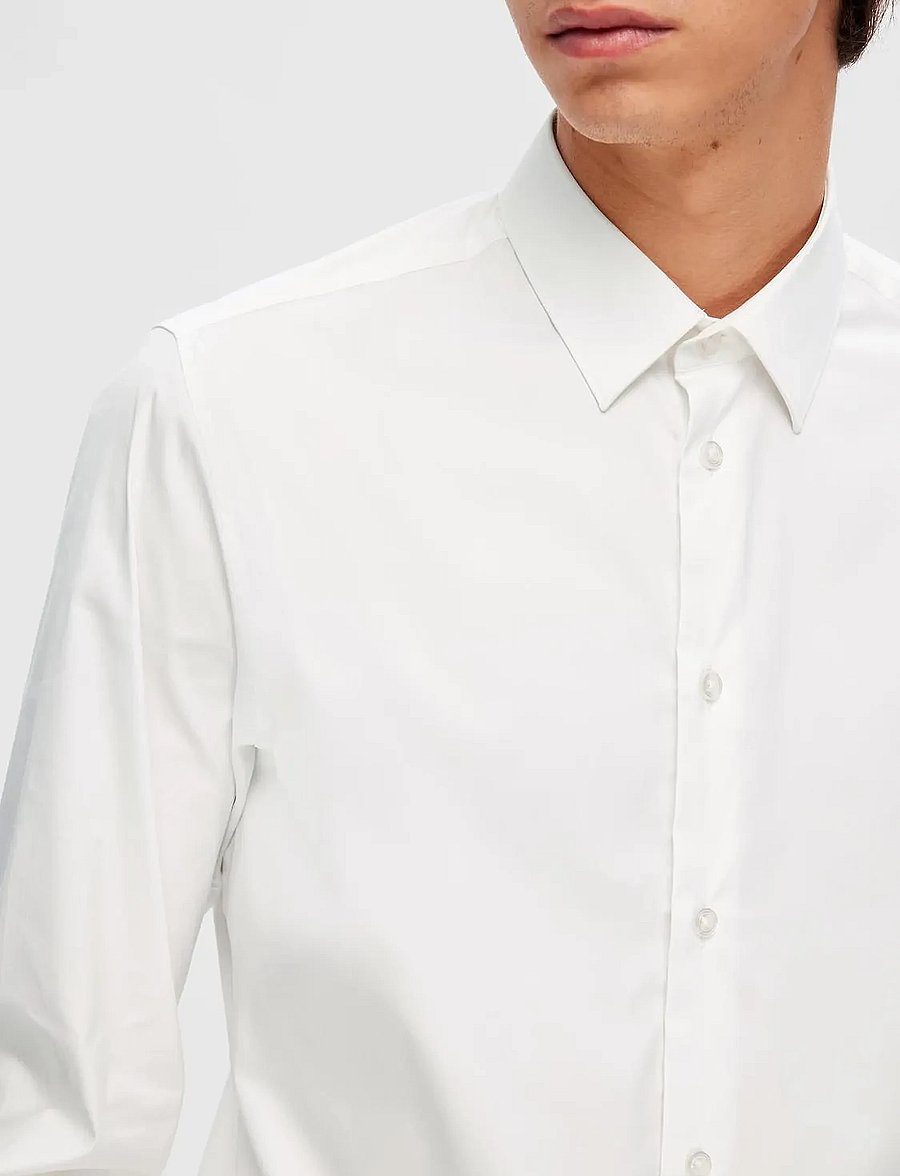Selected - SLHSLIMTRAVEL SHIRT B NOOS - casual skjorter - bright white - 5
