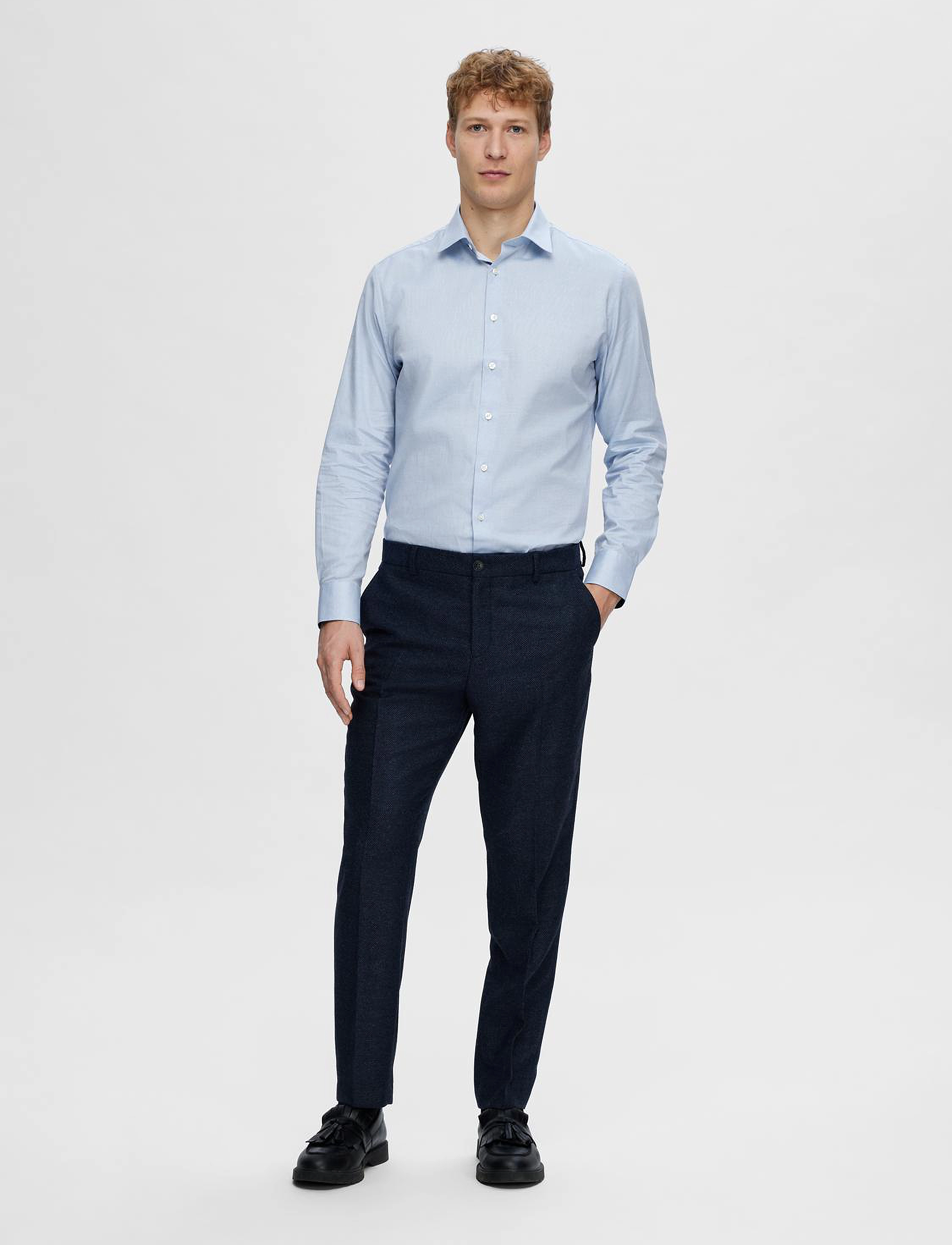 Selected - SLHSLIMDETAIL SHIRT LS CLASSIC NOOS - cashmere blue - 4