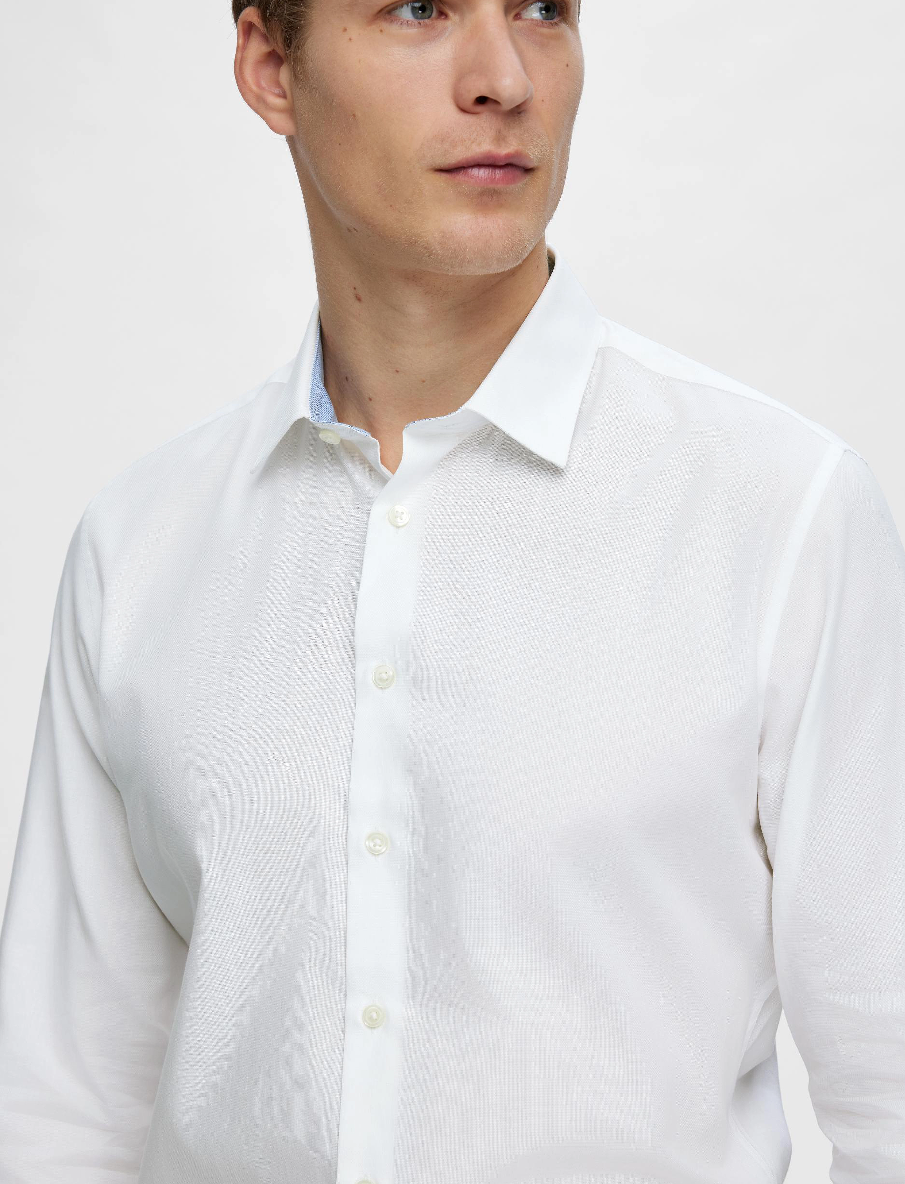 Selected - SLHSLIMDETAIL SHIRT LS CLASSIC NOOS - white - 5