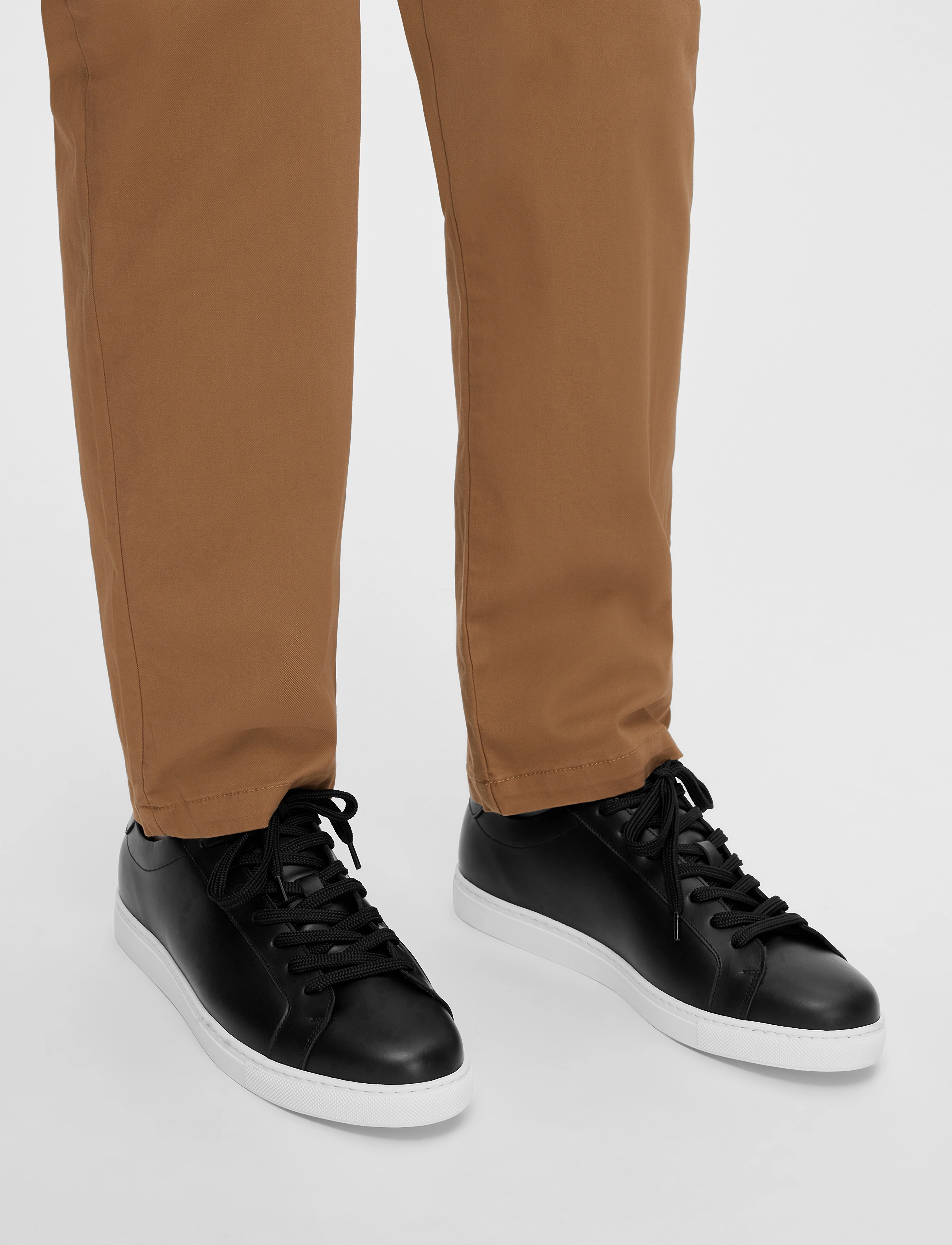 Selected Homme - SLHEVAN NEW LEATHER SNEAKER NOOS O - black - 1