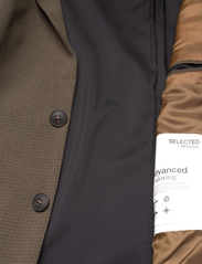Selected Homme - SLHSLIM-LIAM MINI CHECK BLZ FLEX B NOOS - double breasted blazers - dark olive - 4