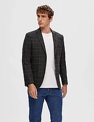 Selected Homme - SLHSLIM-ELI CHECK WOOL BLZ B NOOS - double breasted blazers - grey - 2