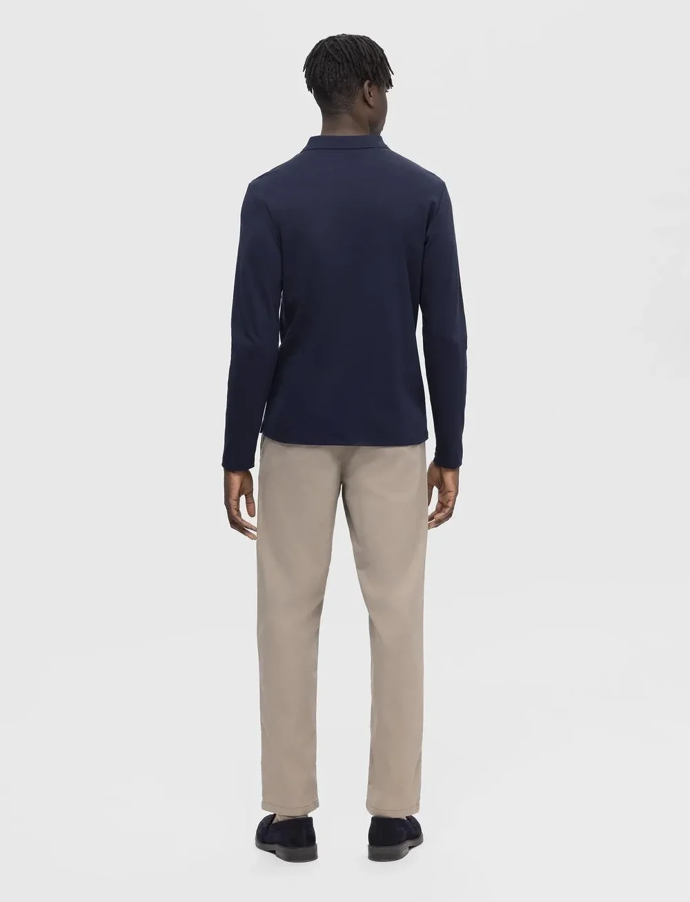 Selected - SLHSLIM-TOULOUSE LS POLO NOOS - neulotut poolot - sky captain - 3