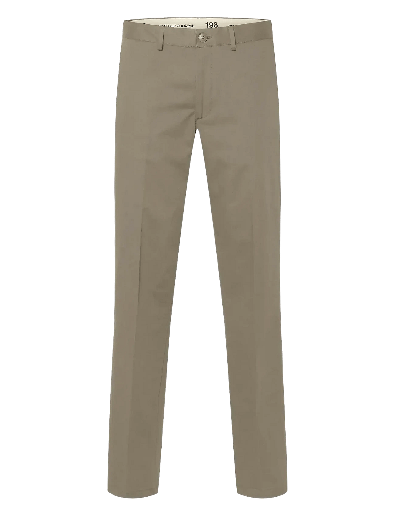 SLHSTRAIGHT-WILLIAM TWIL 196 PANT W NOOS - GREIGE