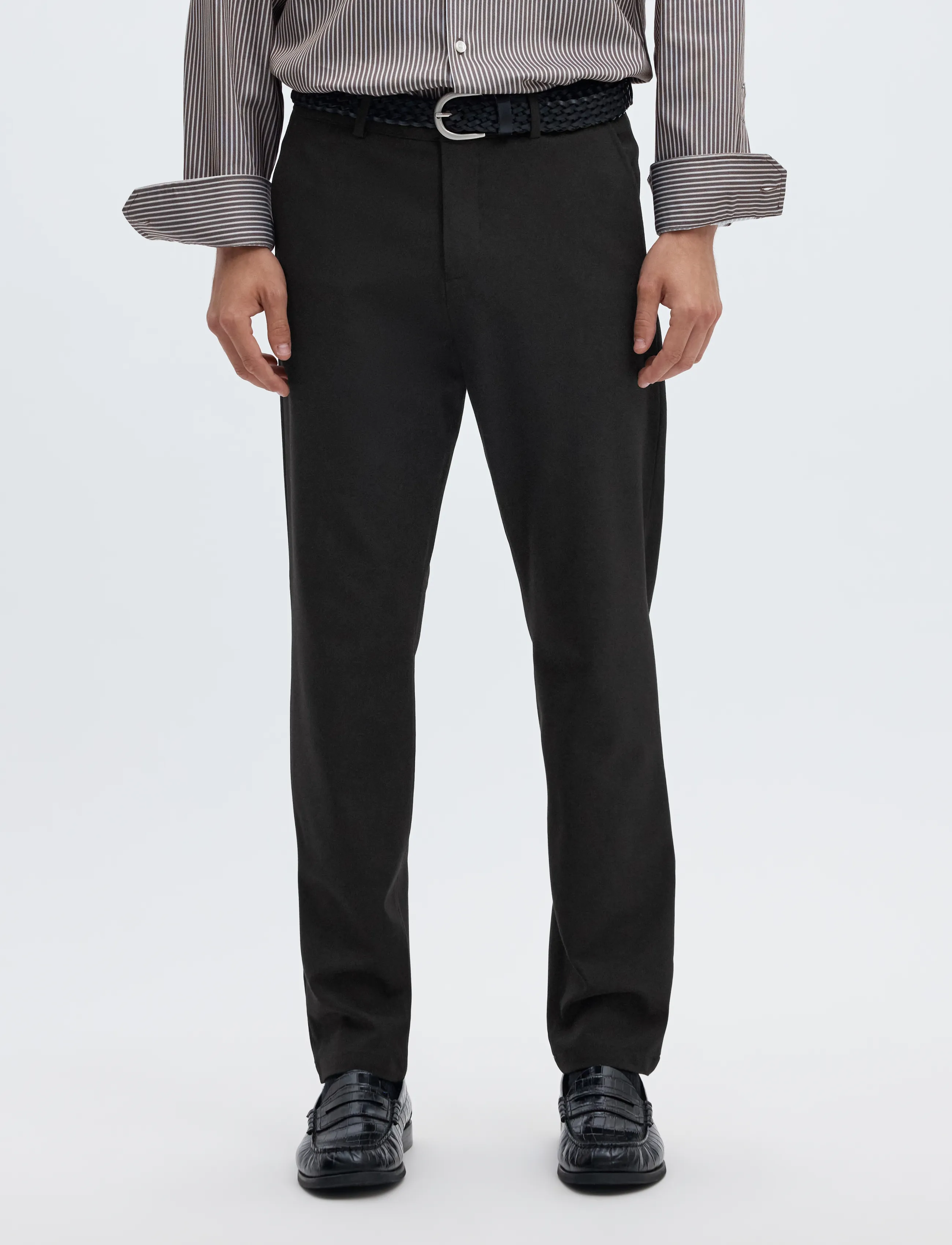 Selected - SLM175-SLIM ROBERT FLEX PANTS NOOS - kostymbyxor - black - 0