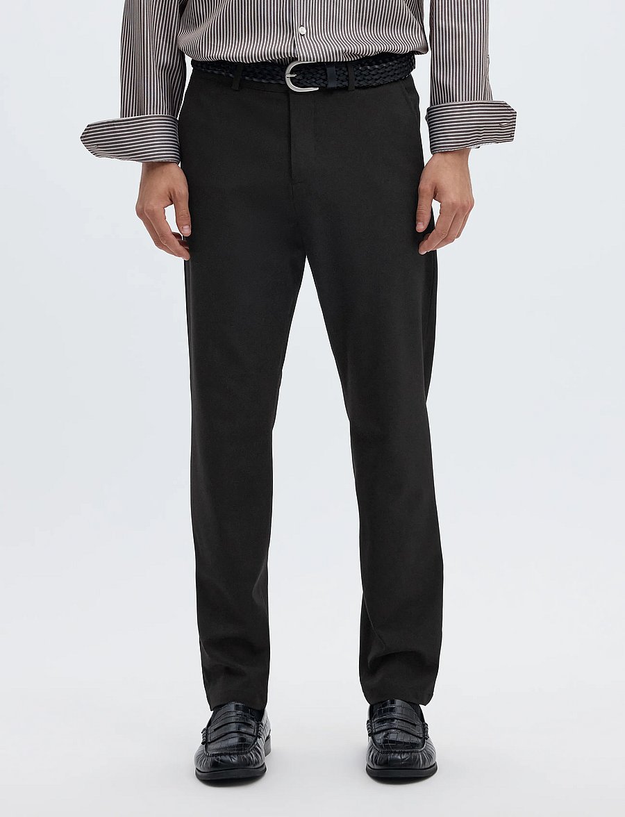 Selected - SLM175-SLIM ROBERT FLEX PANTS NOOS - kostymbyxor - black - 0