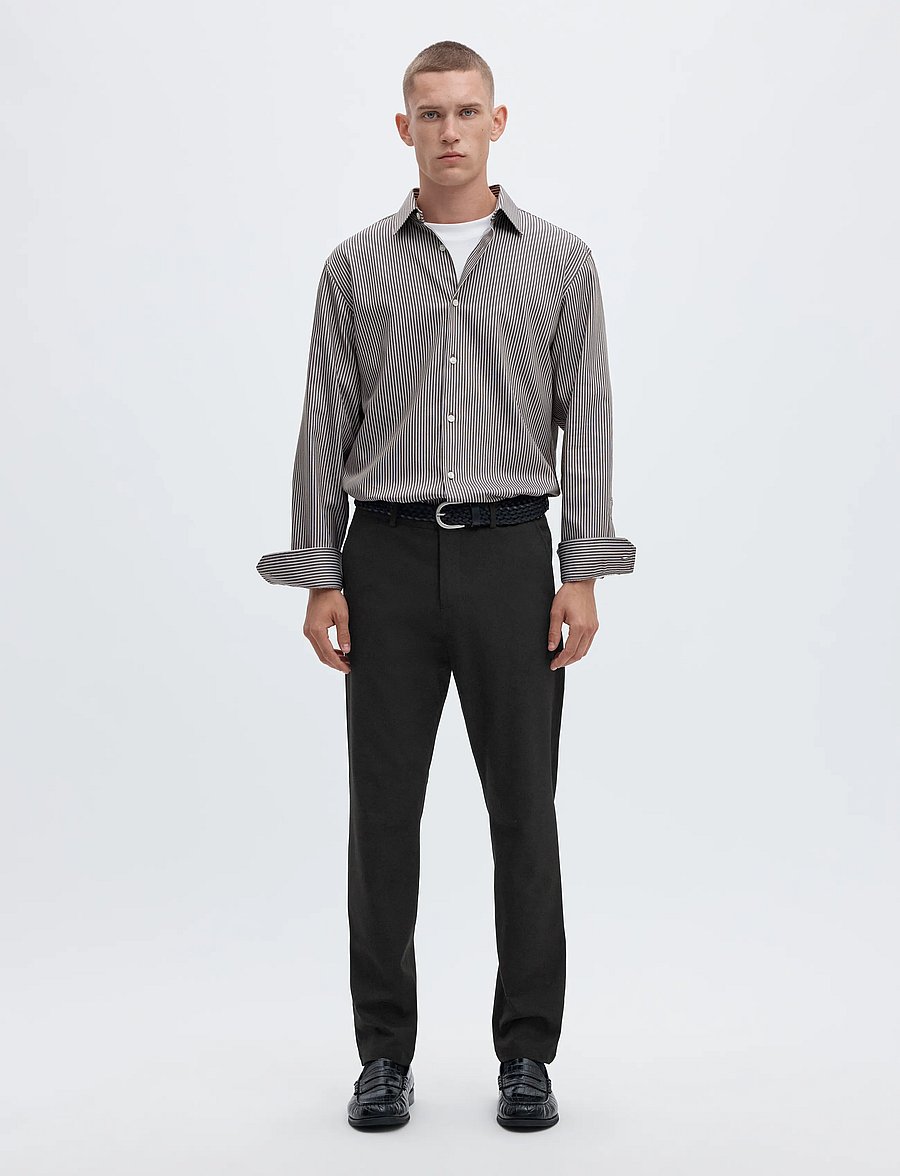 Selected - SLM175-SLIM ROBERT FLEX PANTS NOOS - kostymbyxor - black - 4