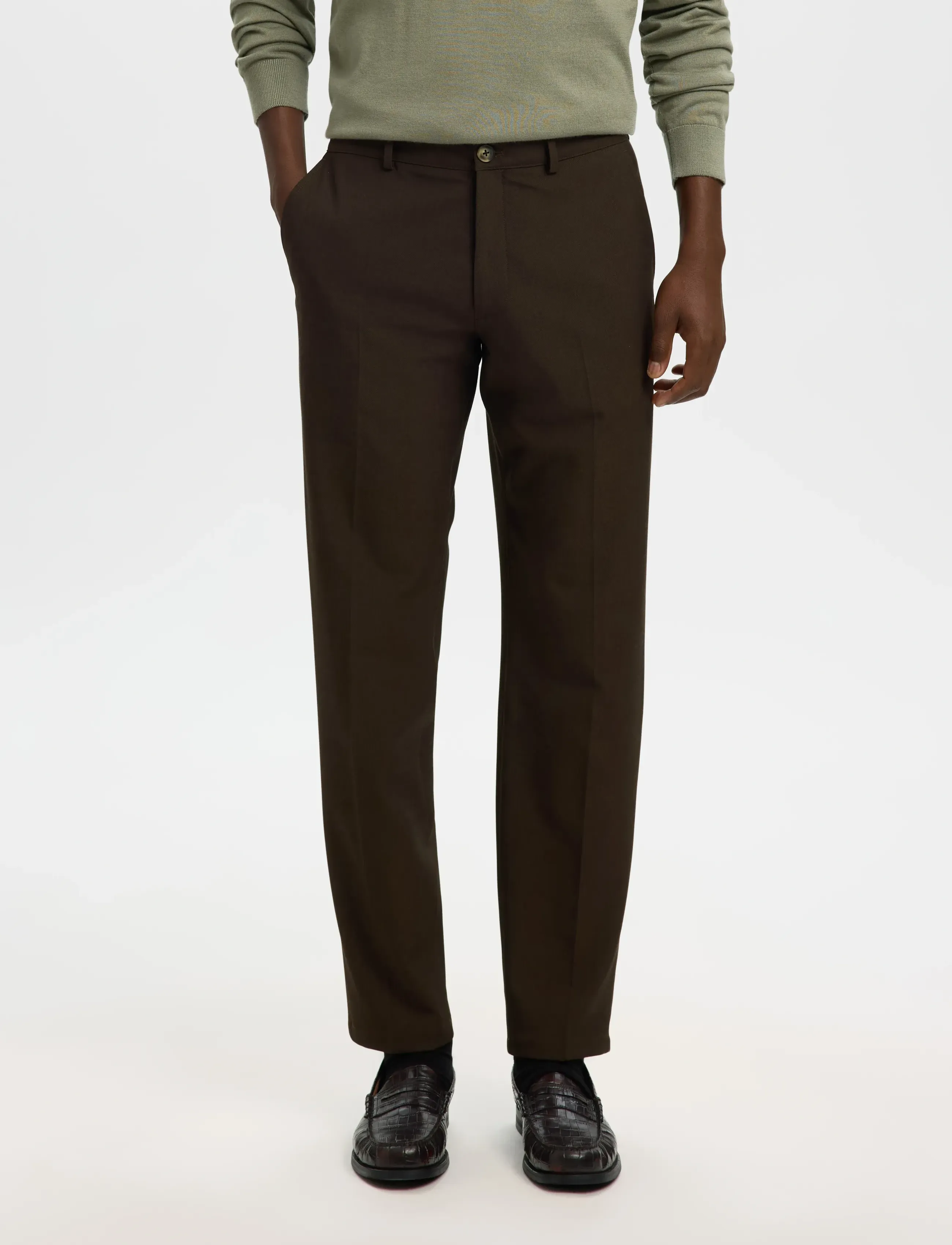 Selected SLH175-SLIM ROBERT FLEX PANTS NOOS - Selected - DELICIOSO / brown