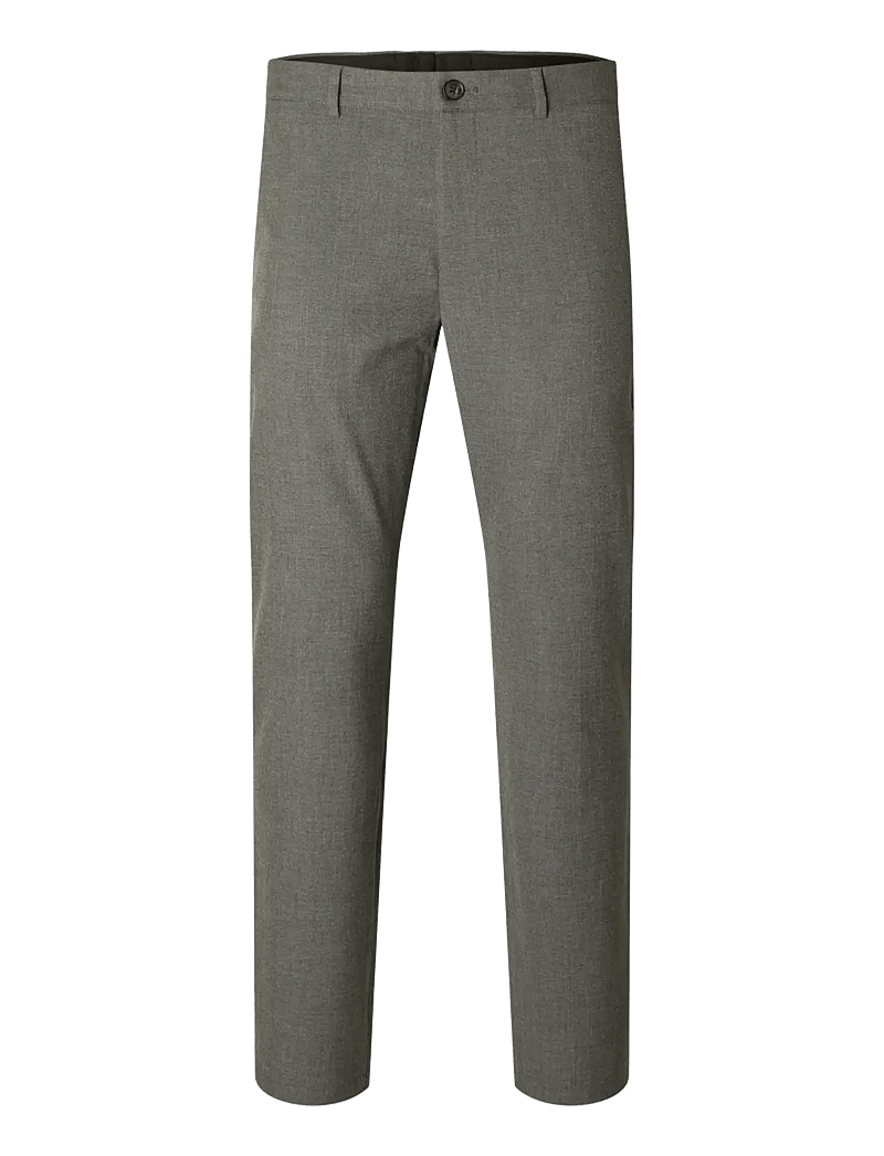 Selected - SLH175-SLIM ROBERT FLEX PANTS NOOS - pantalons habillés - grey melange - 1