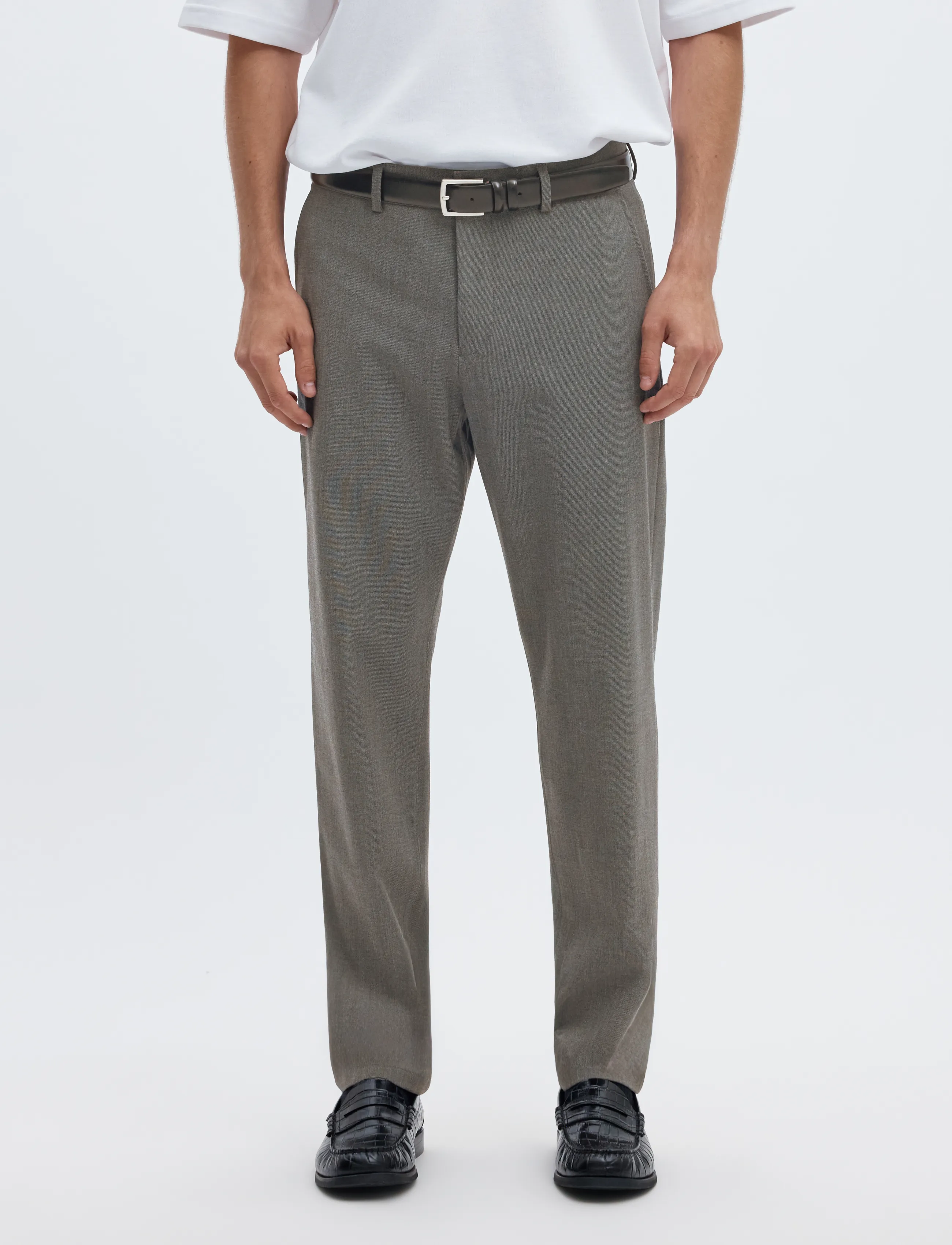 Selected SLM175-SLIM ROBERT FLEX PANTS NOOS - Kostymbyxor - GREY MELANGE / grey
