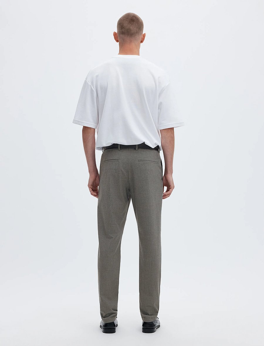 Selected - SLM175-SLIM ROBERT FLEX PANTS NOOS - kostymbyxor - grey melange - 2