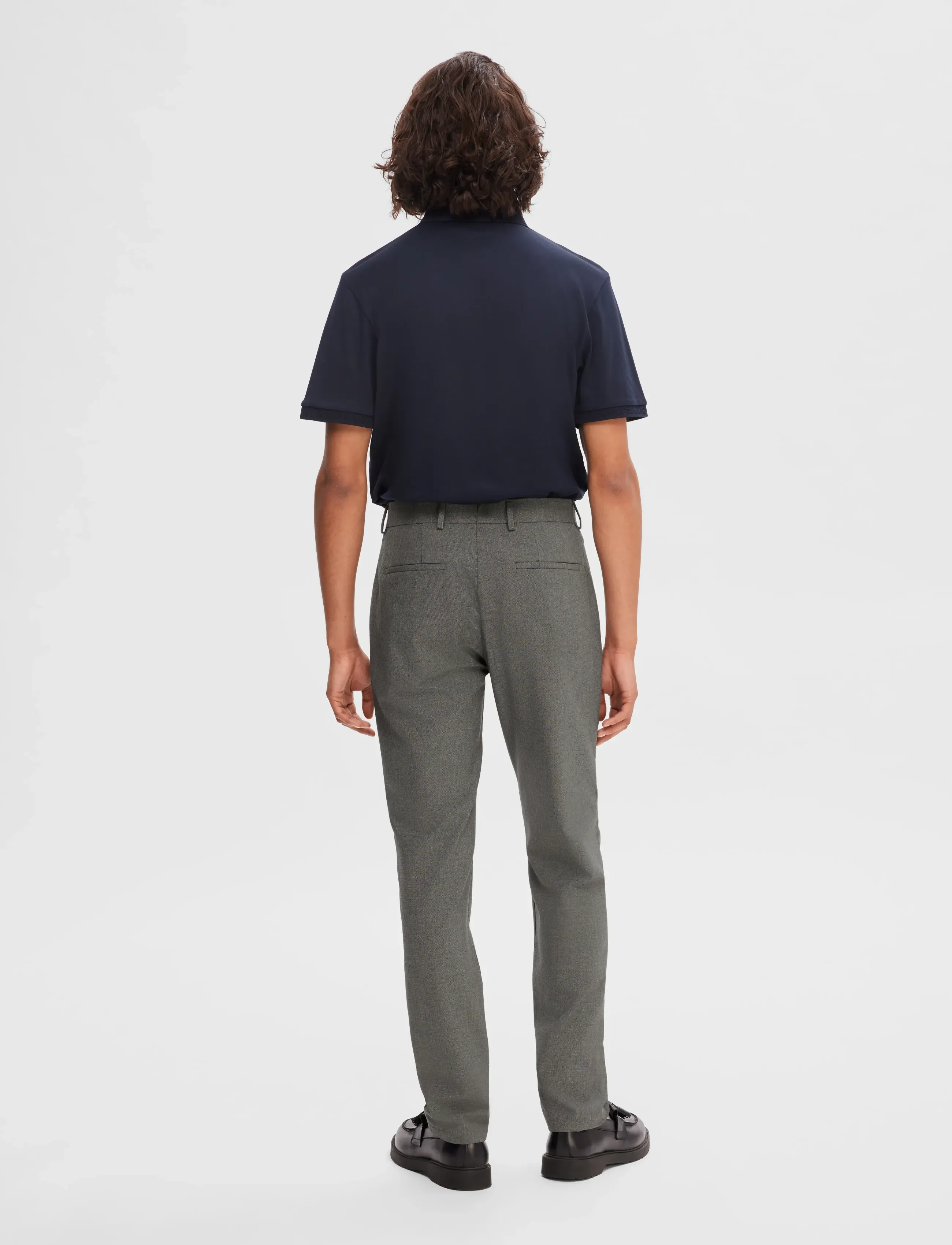 Selected - SLM175-SLIM ROBERT FLEX PANTS NOOS - Ülikonnapüksid - grey melange - 2